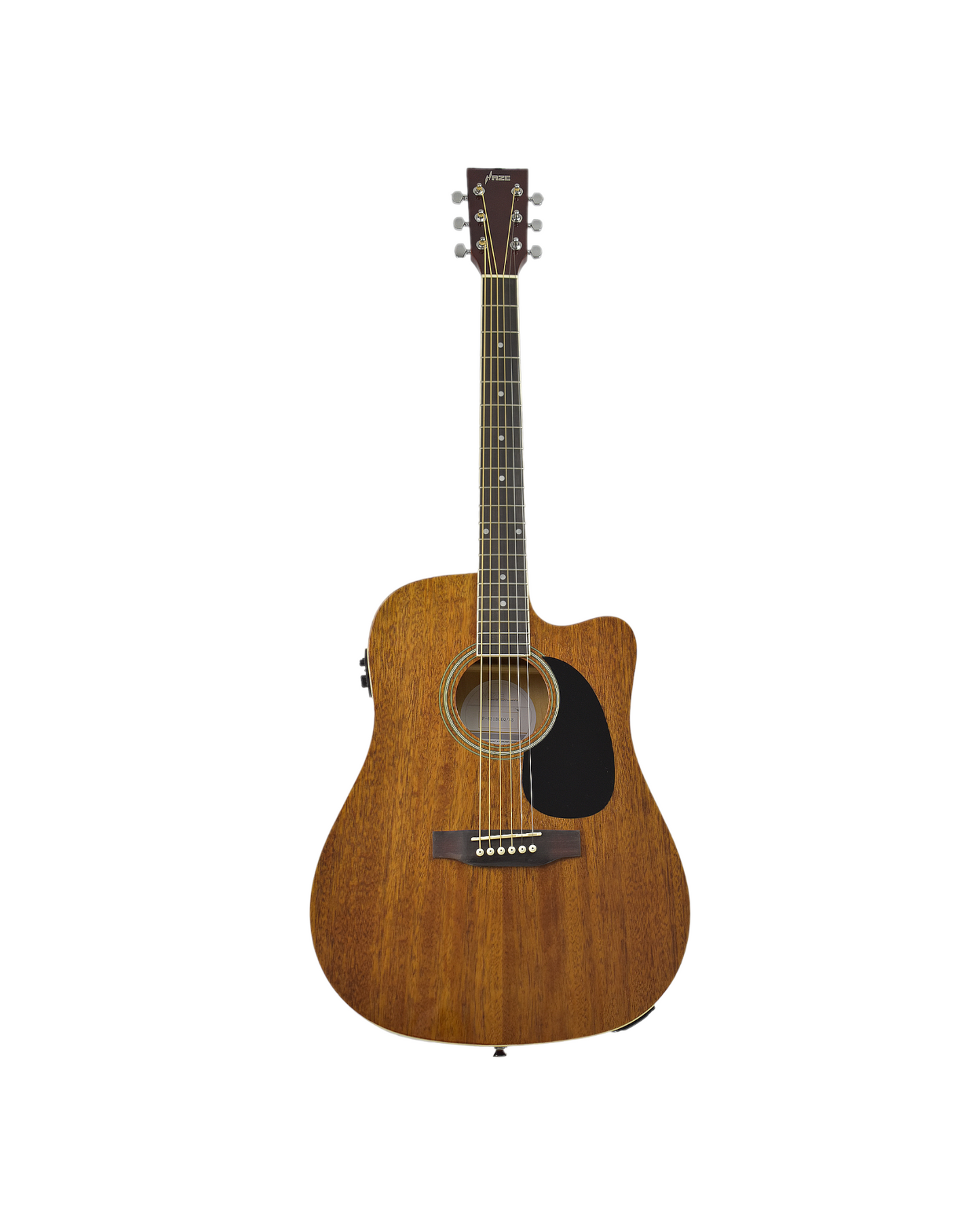 Haze Thin-Body Built-In Pickups/Tuner Acoustic Guitar - Natural F631BCEQMS