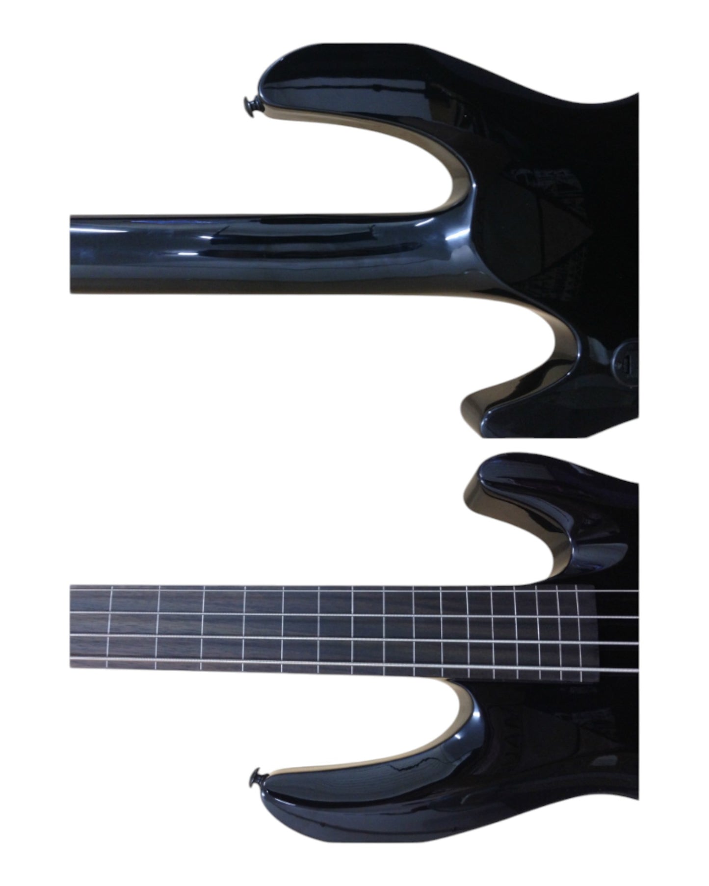 Haze SPB3270BK Fretless 4-String Electric Bass Guitar,Black,Neck-Thru + Free Gig Bag