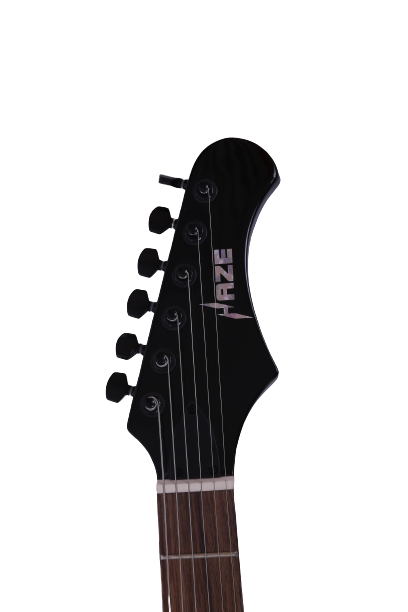 Haze Explorer-Style HH Basswood HEX Electric Guitar - Purpleburst HSFB1940J