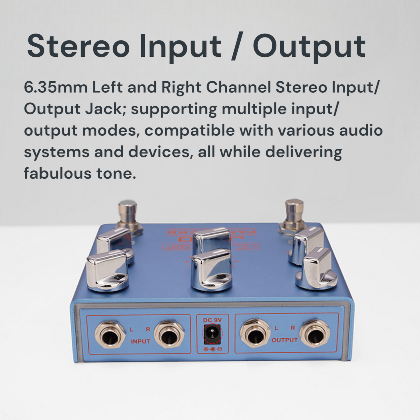Joyo R31 PARA-VERB Multifunctional Stereo Reverb Guitar Effects Pedal w/ Ambient Lighting