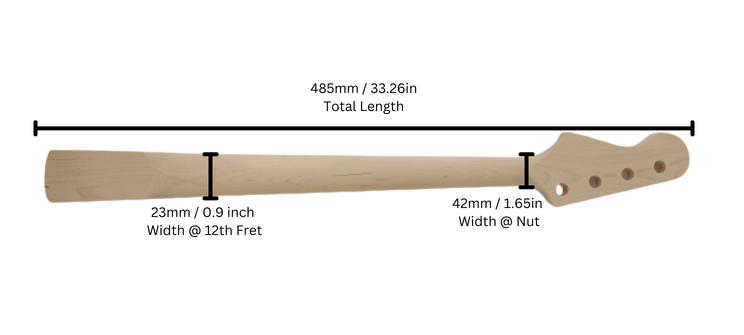 Haze HSPB1910GNS1W Electric Bass Guitar Neck