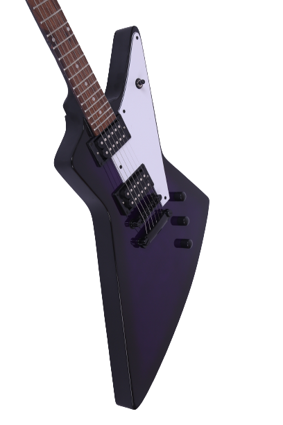 Haze Explorer-Style HH Basswood HEX Electric Guitar - Purpleburst HSFB1940J
