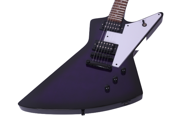 Haze Explorer-Style HH Basswood HEX Electric Guitar - Purpleburst HSFB1940J