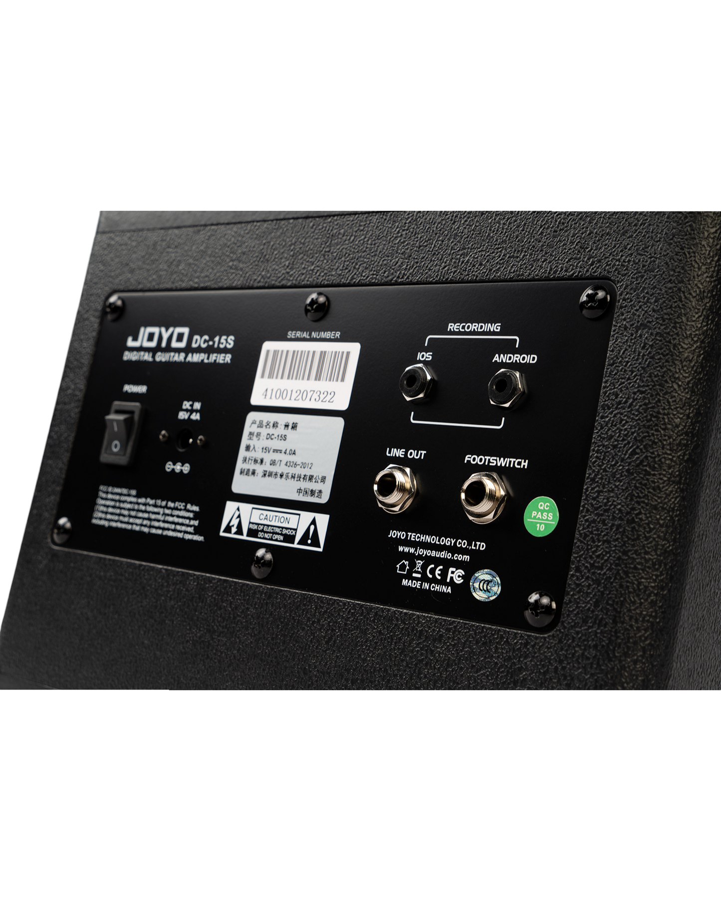 Joyo 15W Portable Digital Amp for Electric and Acoustic Guitar w/ Built-In Effects & Drum Machine - DC15S