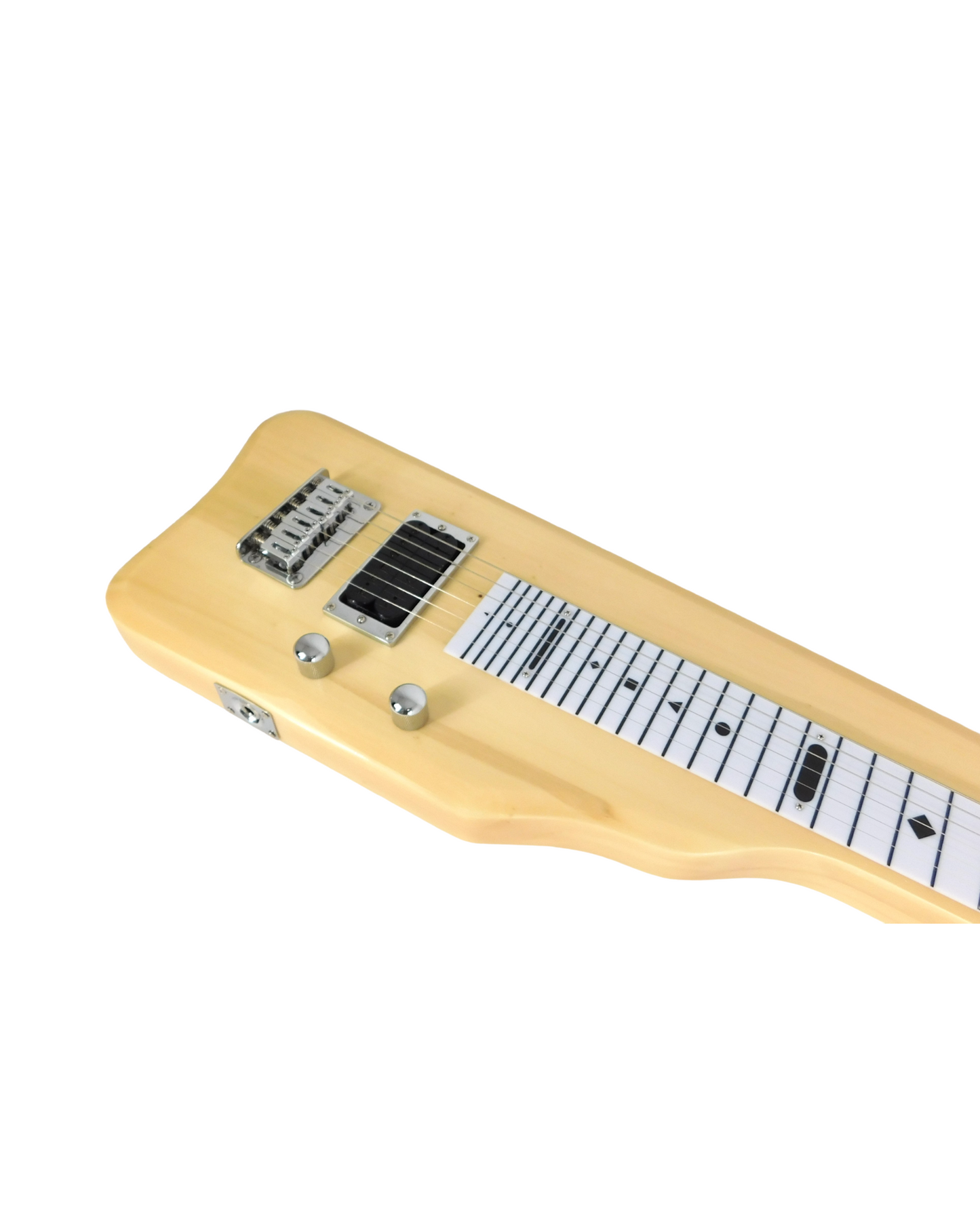 Haze SEG217N Solid Poplar Body Electric LAP Steel Guitar, Natural + Free Gig Bag