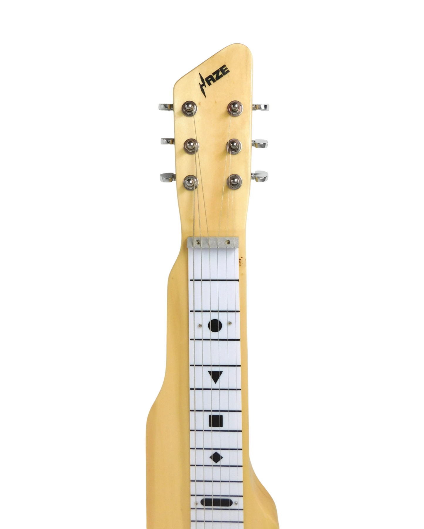 Haze SEG217N Solid Poplar Body Electric LAP Steel Guitar, Natural + Free Gig Bag
