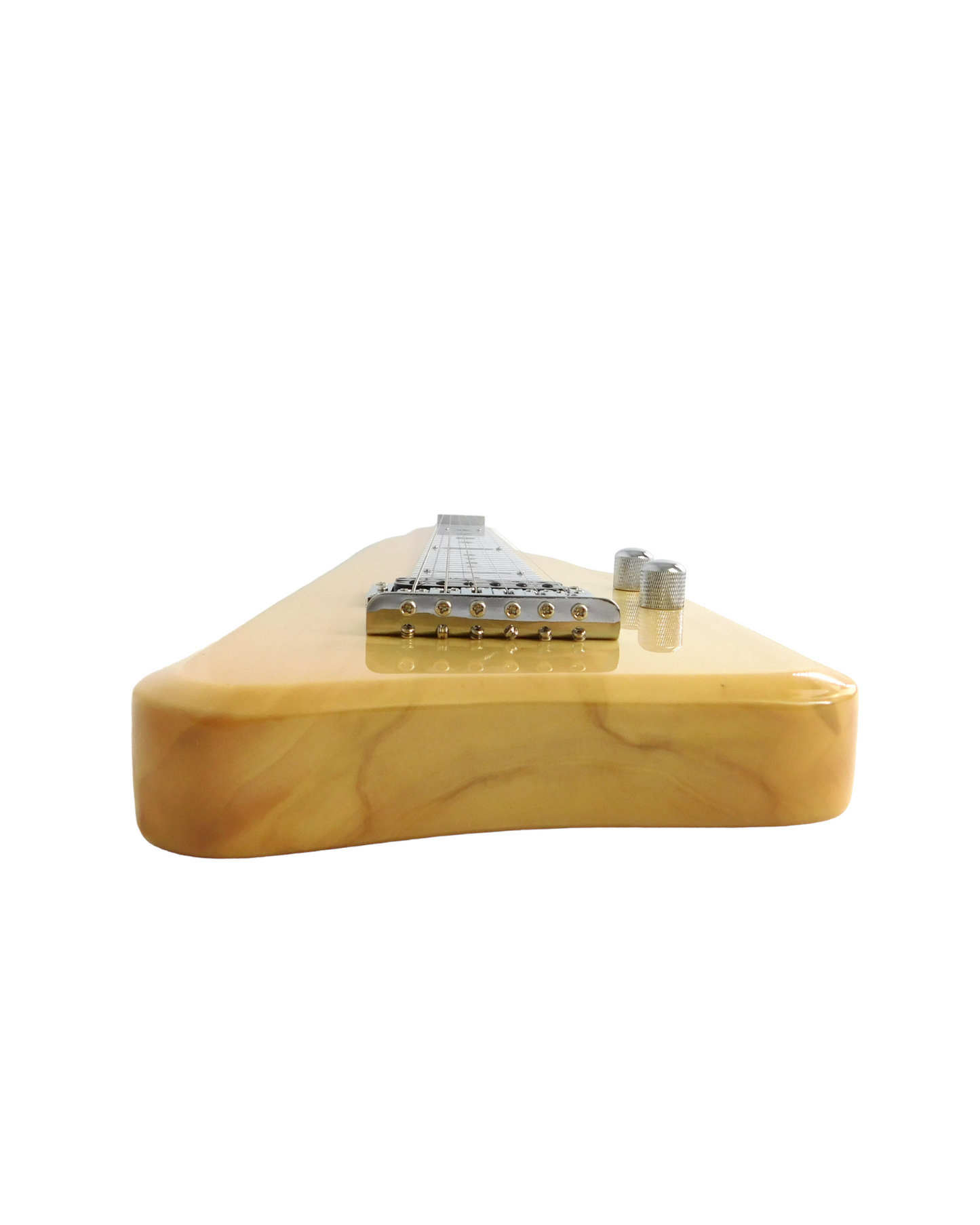 Haze SEG217N Solid Poplar Body Electric LAP Steel Guitar, Natural + Free Gig Bag