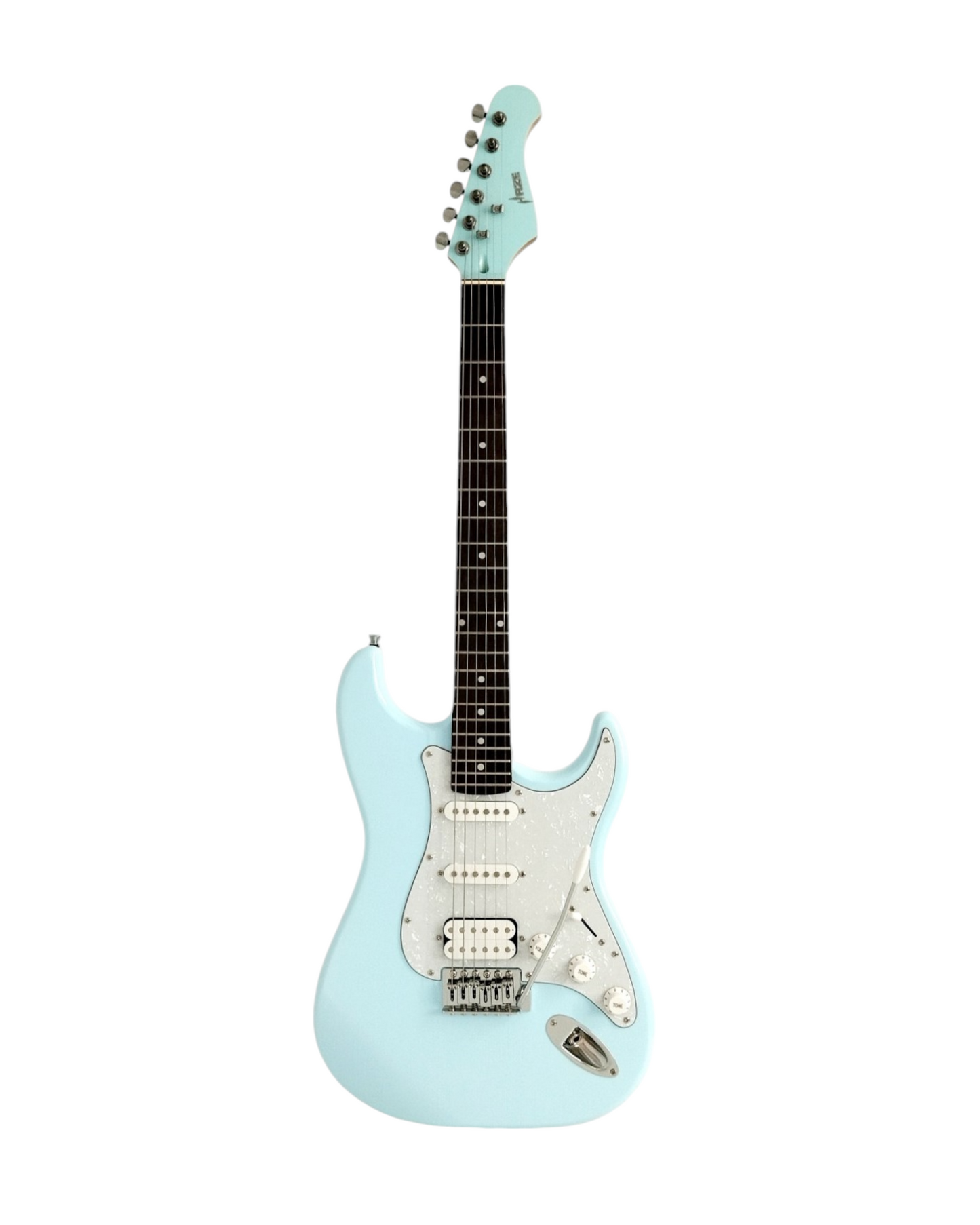 Haze E211 SONIC BLUE HST Electric Guitar with Accessories + 10W Amp (Optional)
