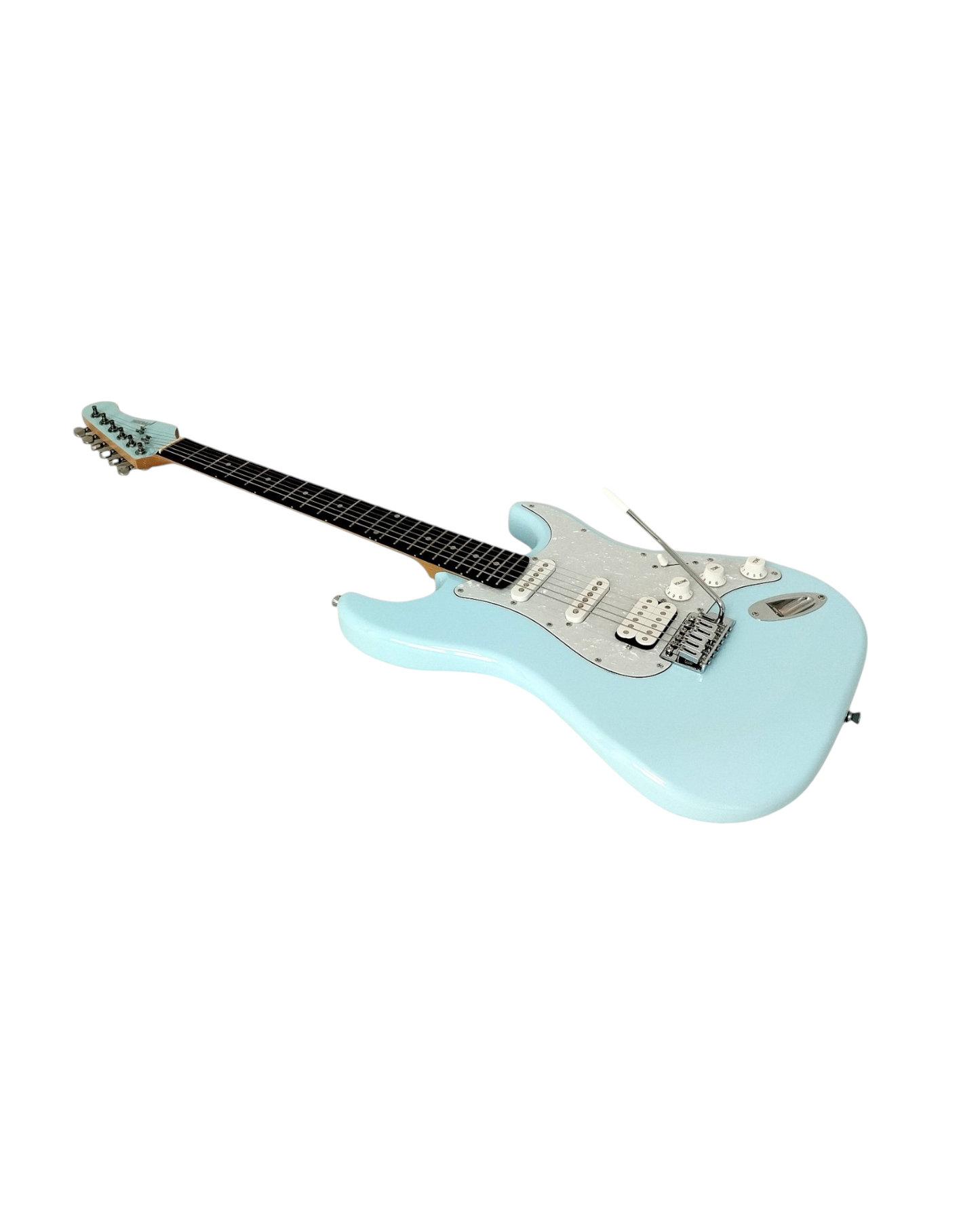 Haze E211 SONIC BLUE HST Electric Guitar with Accessories + 10W Amp (Optional)