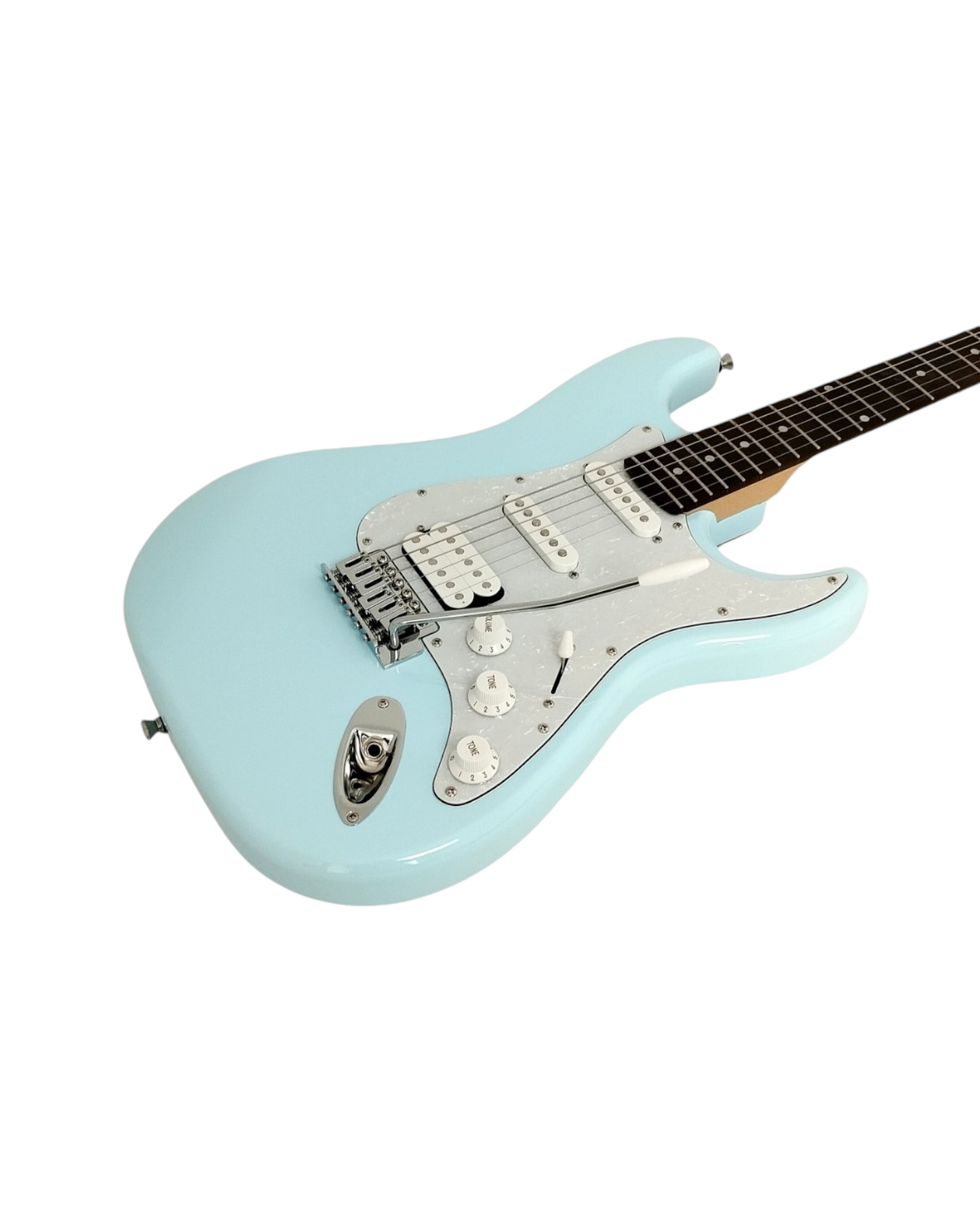 Haze E211 SONIC BLUE HST Electric Guitar with Accessories + 10W Amp (Optional)