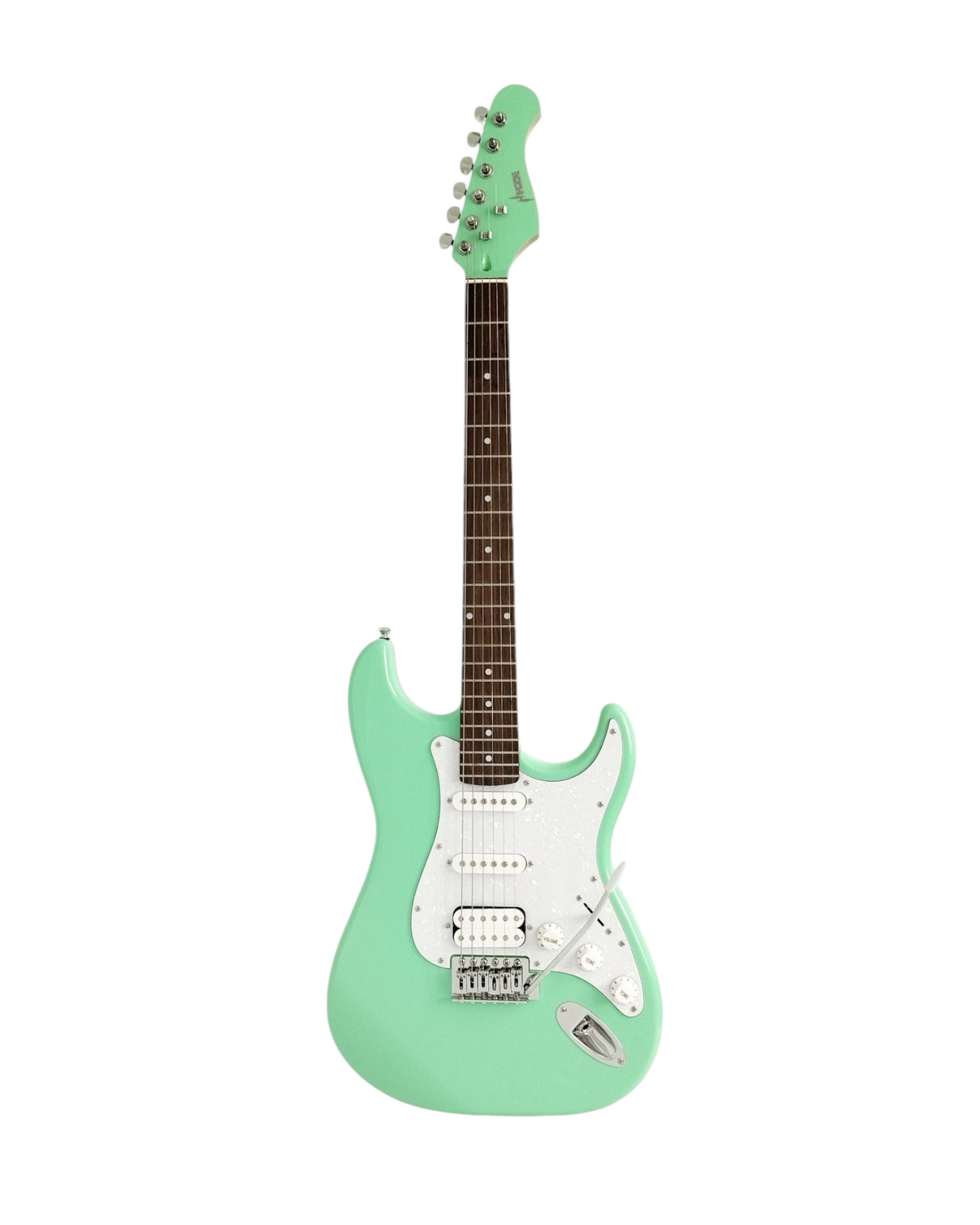 Haze E211 Surf Green HST Electric Guitar with Accessories + 10W Amp. (Optional)