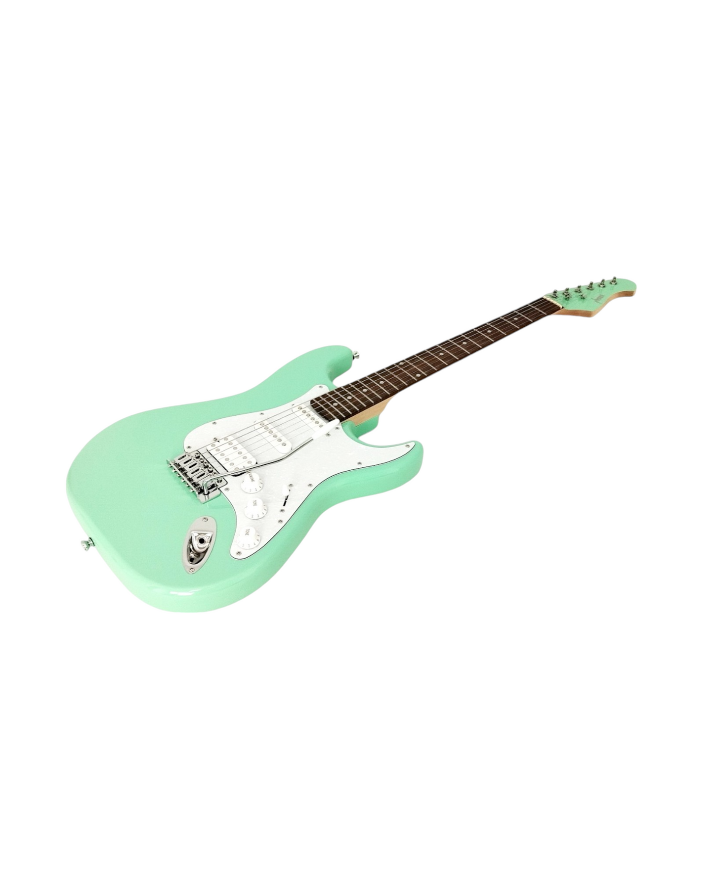 Haze E211 Surf Green HST Electric Guitar with Accessories + 10W Amp. (Optional)