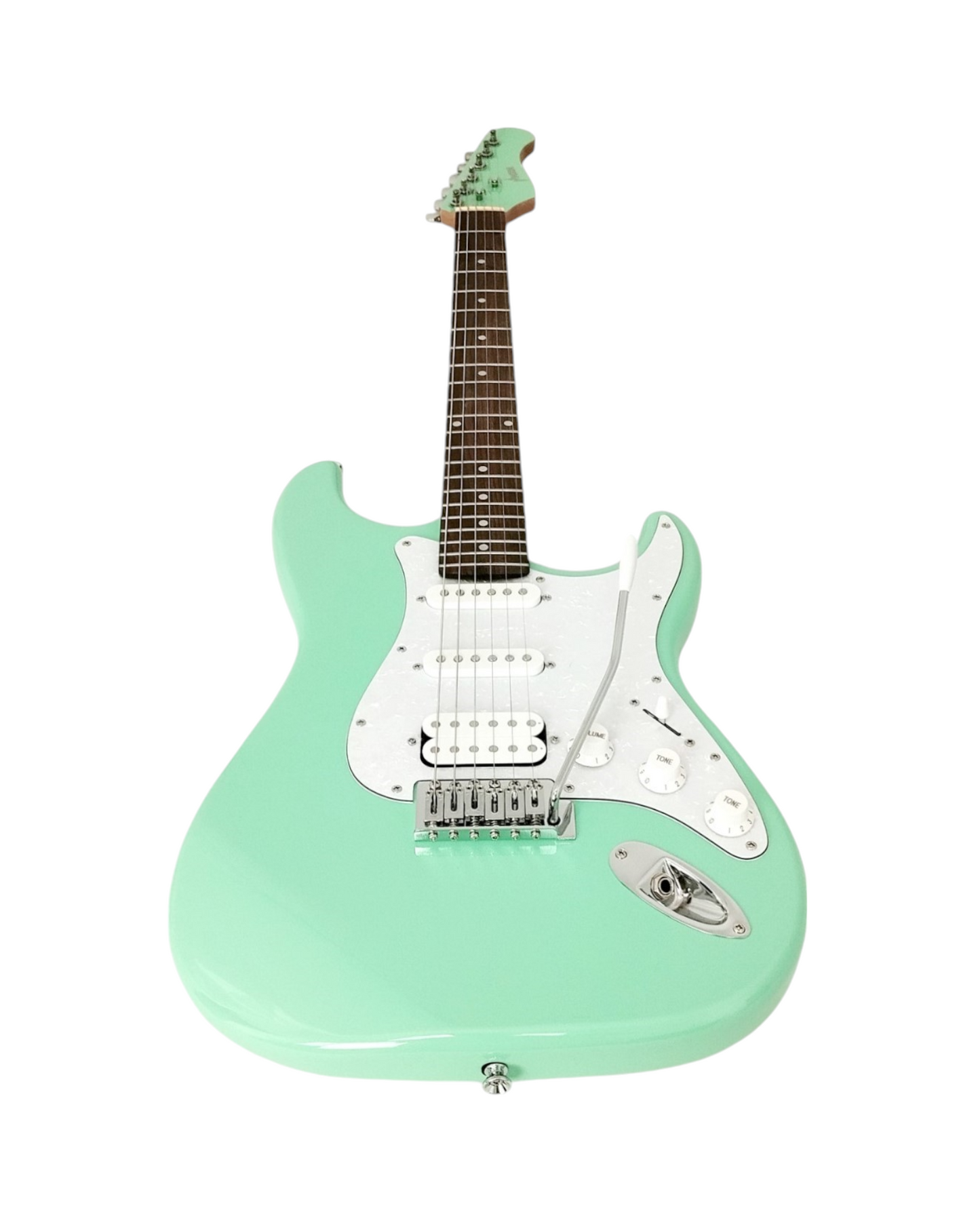 Haze E211 Surf Green HST Electric Guitar with Accessories + 10W Amp. (Optional)
