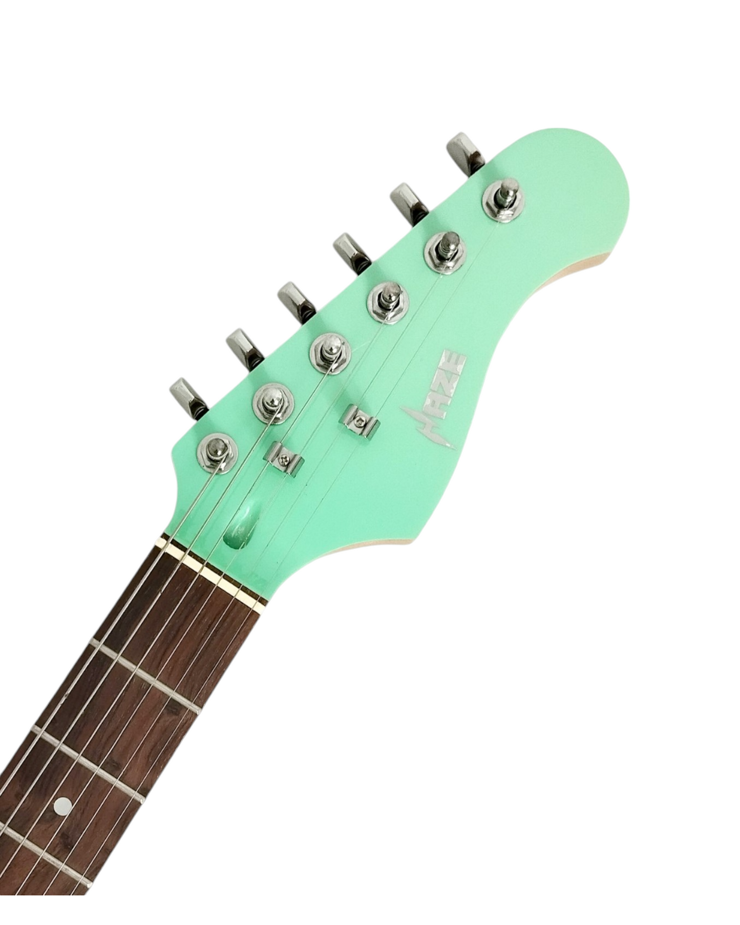 Haze E211 Surf Green HST Electric Guitar with Accessories + 10W Amp. (Optional)