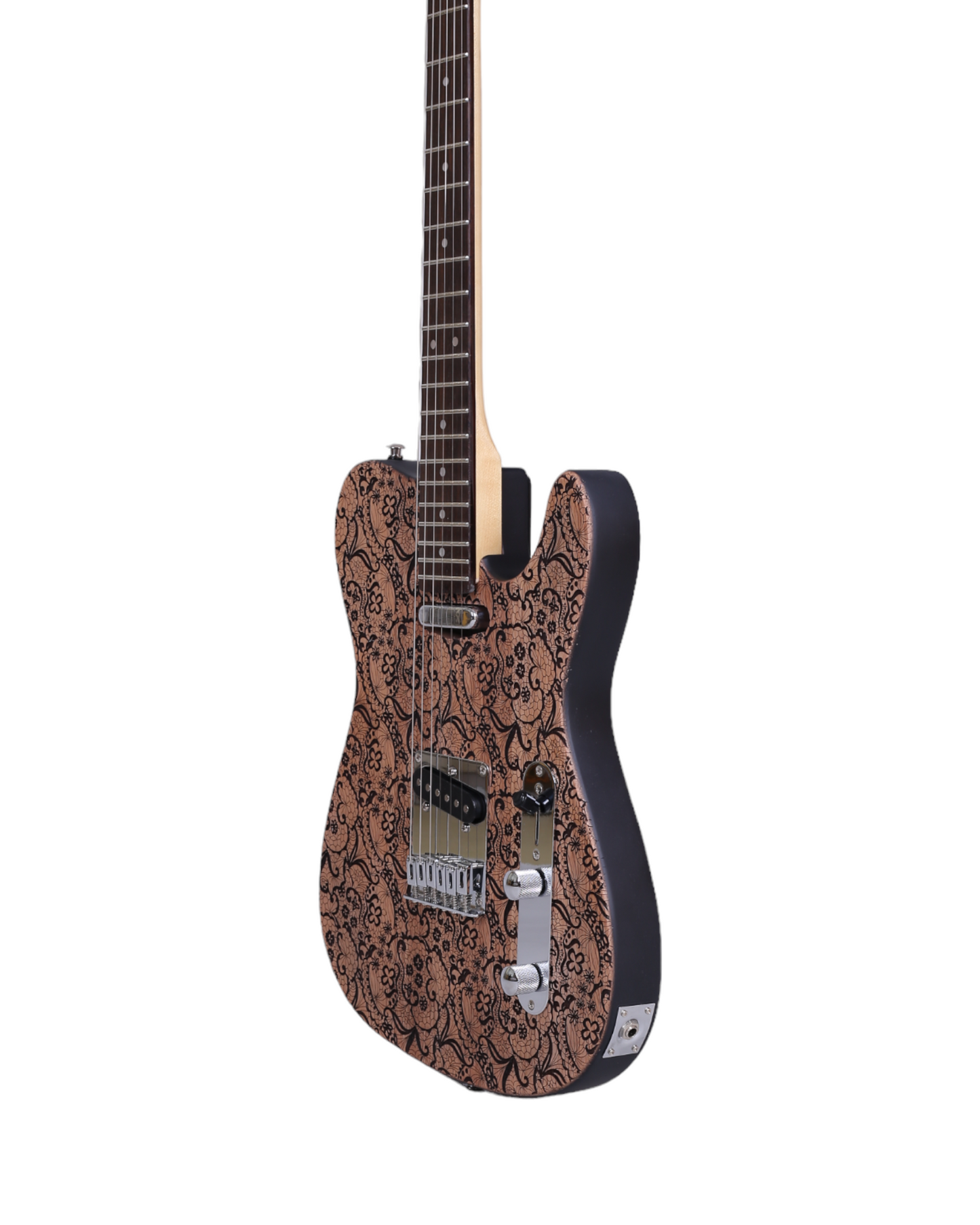 Haze Rosethorn Engraved Surface Mahogany Body Hard Maple Neck Laurel Fingerboard Poplar Strip on the Back TL19710 Electric Guitar