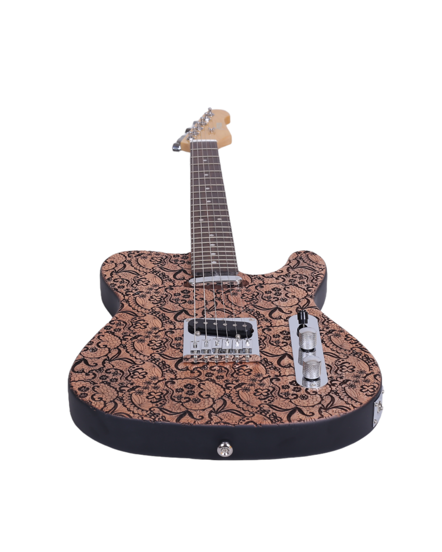 Haze Rosethorn Engraved Surface Mahogany Body Hard Maple Neck Laurel Fingerboard Poplar Strip on the Back TL19710 Electric Guitar