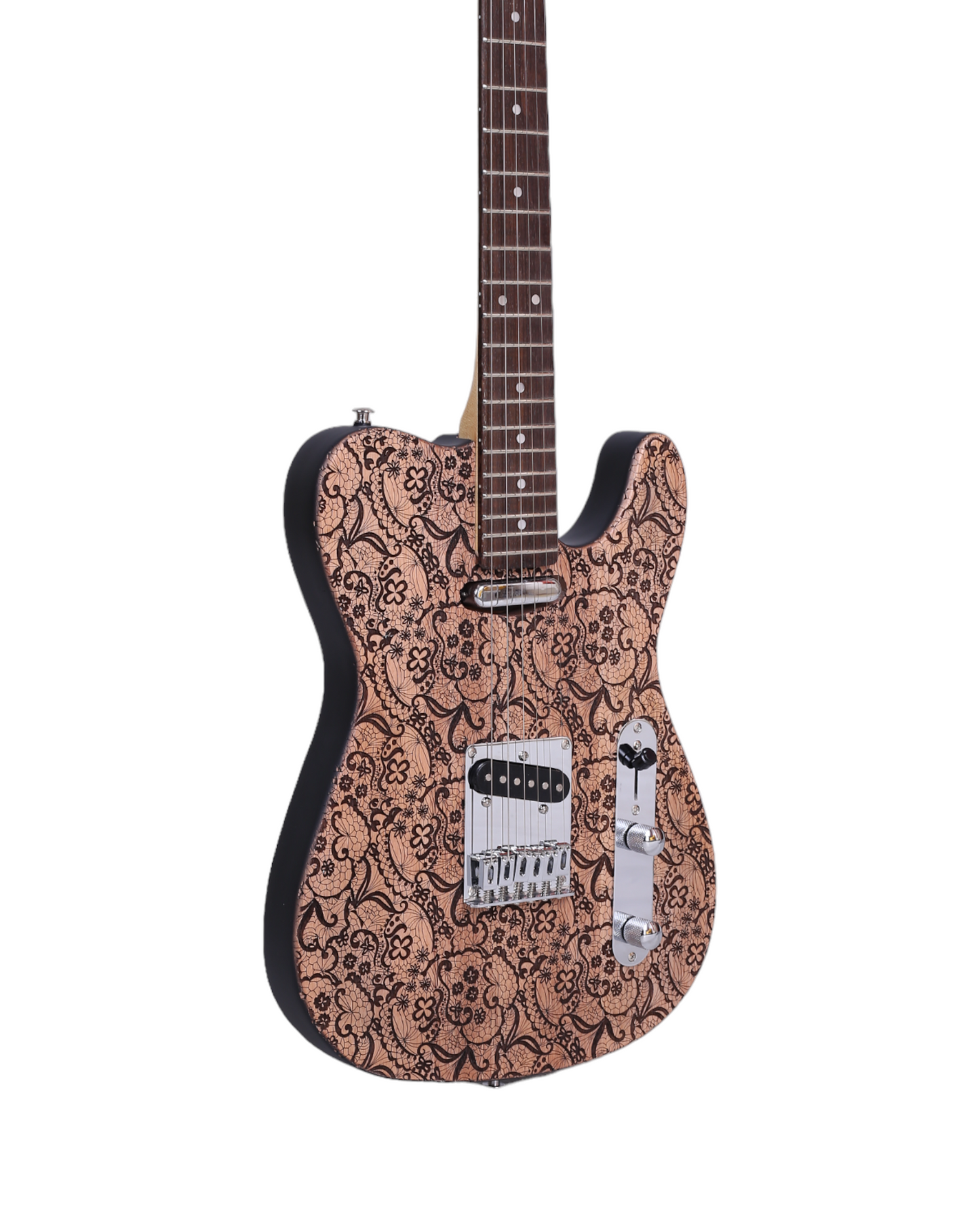 Haze Rosethorn Engraved Surface Mahogany Body Hard Maple Neck Laurel Fingerboard Poplar Strip on the Back TL19710 Electric Guitar