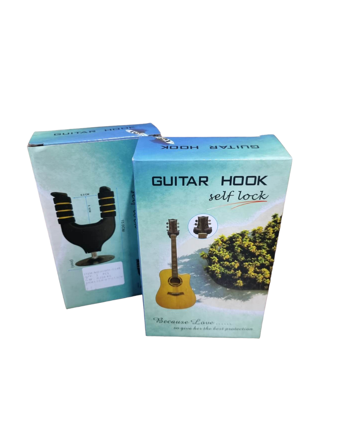 2 x Auto Lock Guitar Wall Hanger/Mount/Stand HJWH-G14B