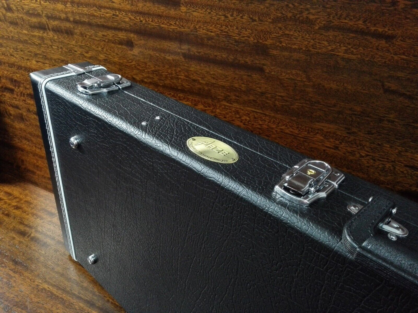 Haze Rectangle ST/TL/SG Electric Guitar Hard Case, Lockable w/Key, Black, HPAG19040STA