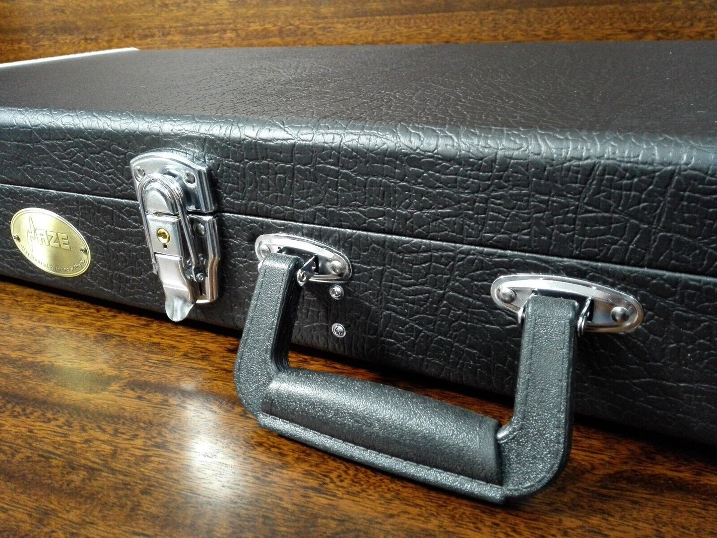 Haze Rectangle ST/TL/SG Electric Guitar Hard Case, Lockable w/Key, Black, HPAG19040STA