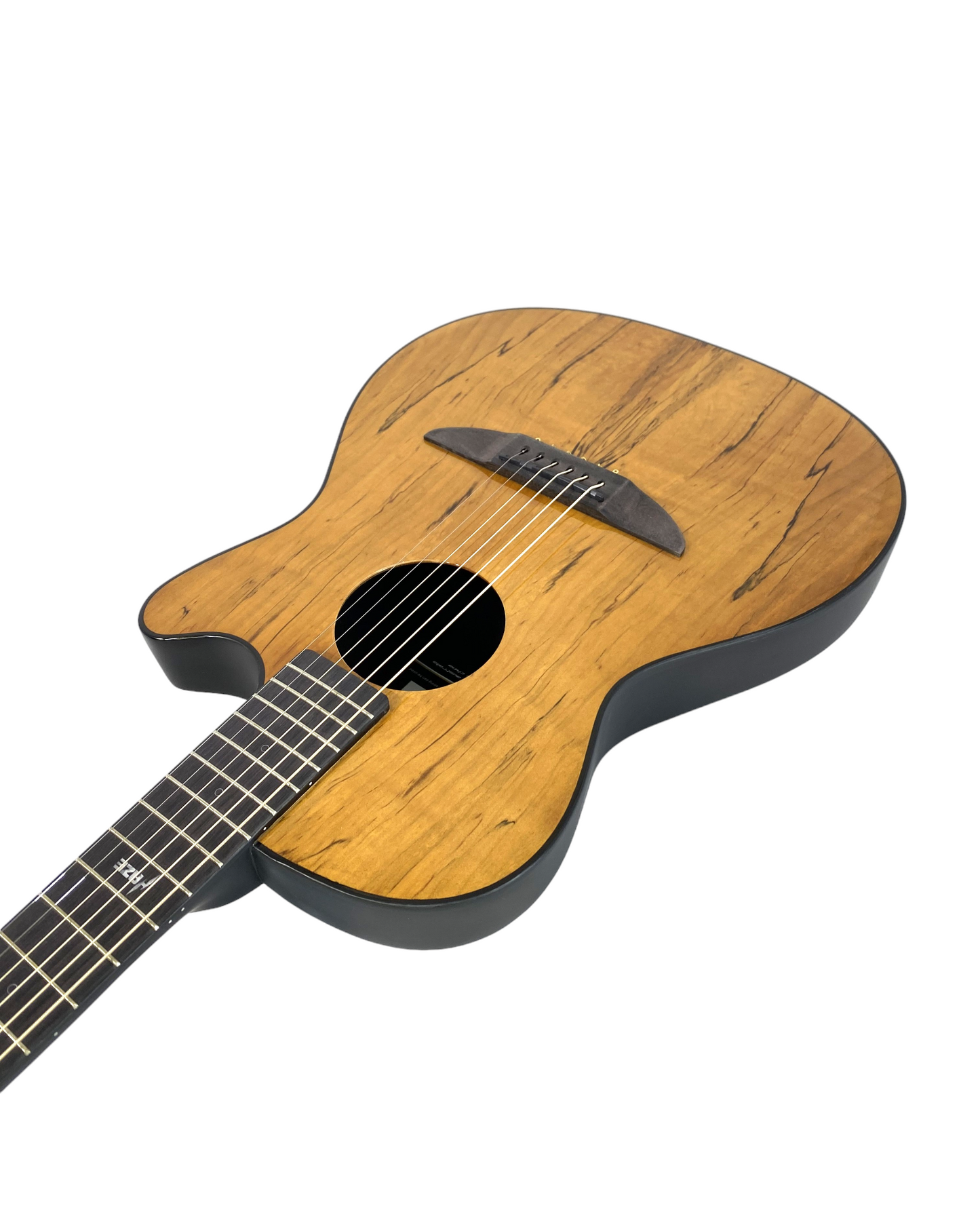 Haze HSDP836CGC Acoustic/Classical Guitar, Spalted Maple Veneer, Round-Back + Free Bag