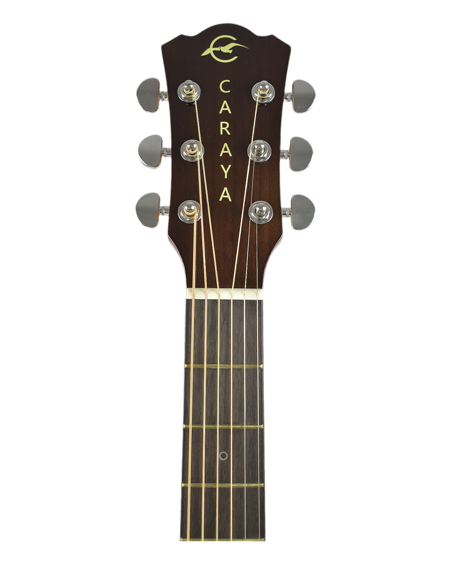 Caraya HSGYPSYCEQGC Spalted Spruce Built-In Pickups/Tuner OM Cutaway Acoustic Guitar - Natural