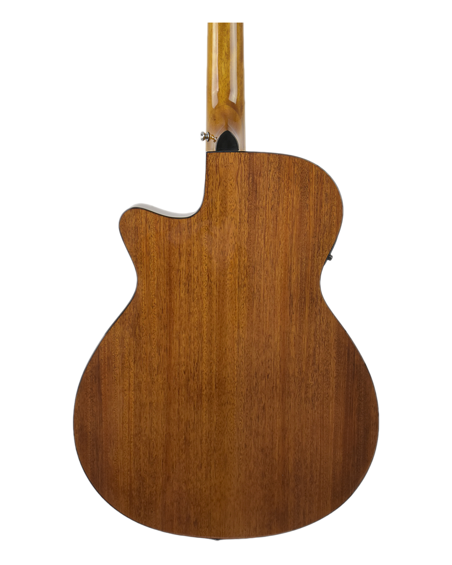Caraya HSGYPSYCEQGC Spalted Spruce Built-In Pickups/Tuner OM Cutaway Acoustic Guitar - Natural