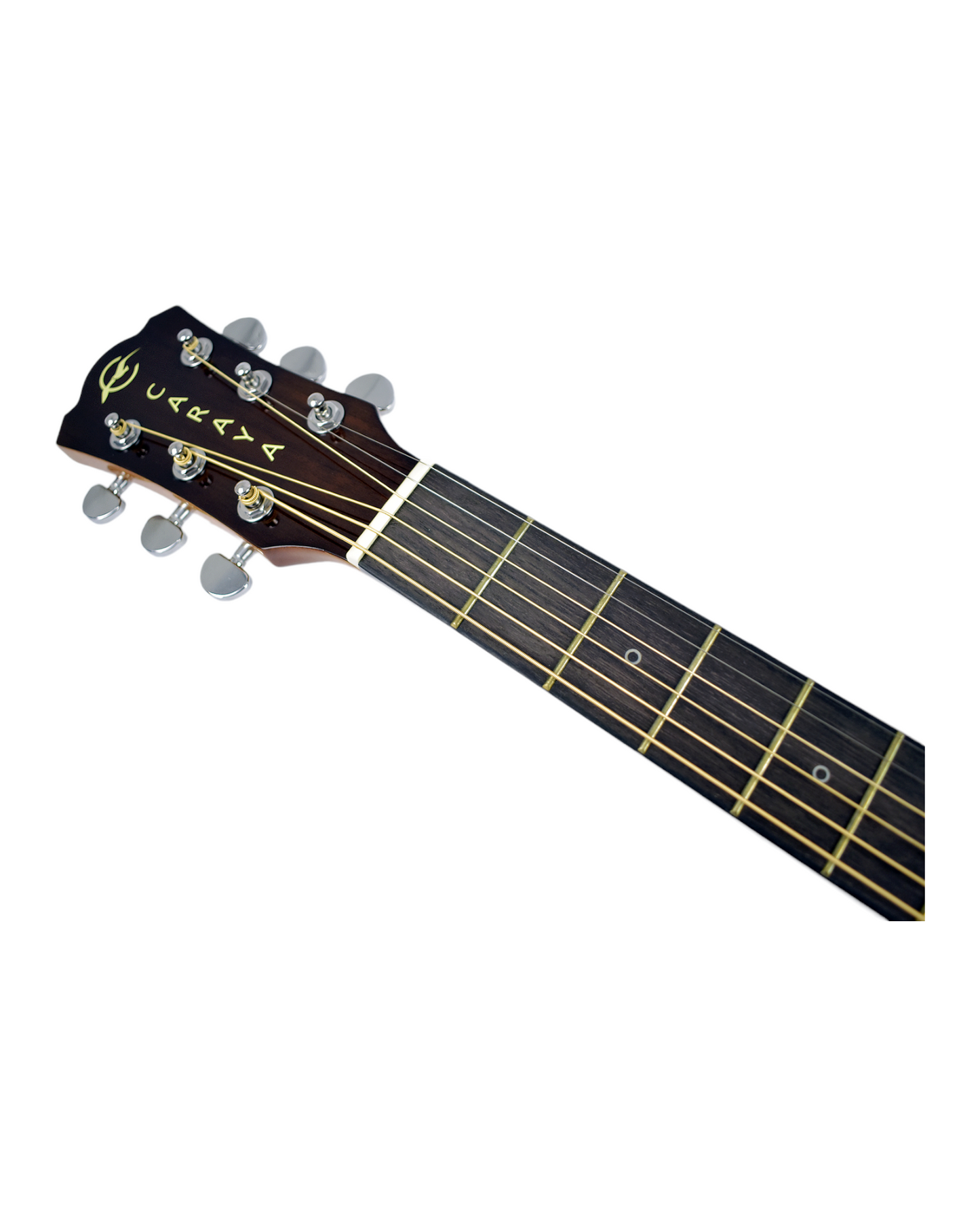 Caraya HSGYPSYCEQGC Spalted Spruce Built-In Pickups/Tuner OM Cutaway Acoustic Guitar - Natural