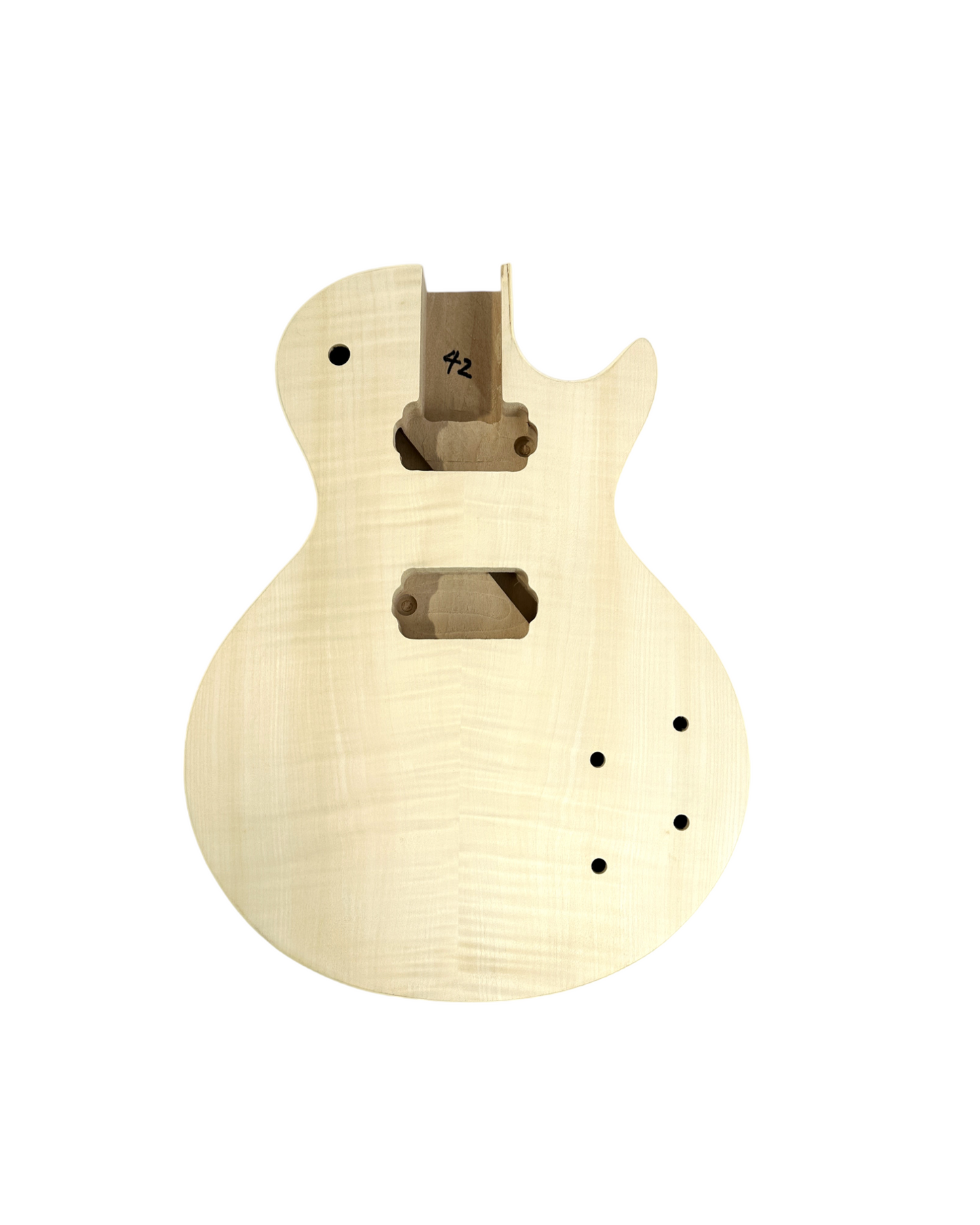 HSLPP19380BDIY LP Solid Basswood Body Electric Guitar DIY Kit, No-Soldering, Silver Hardware with set neck