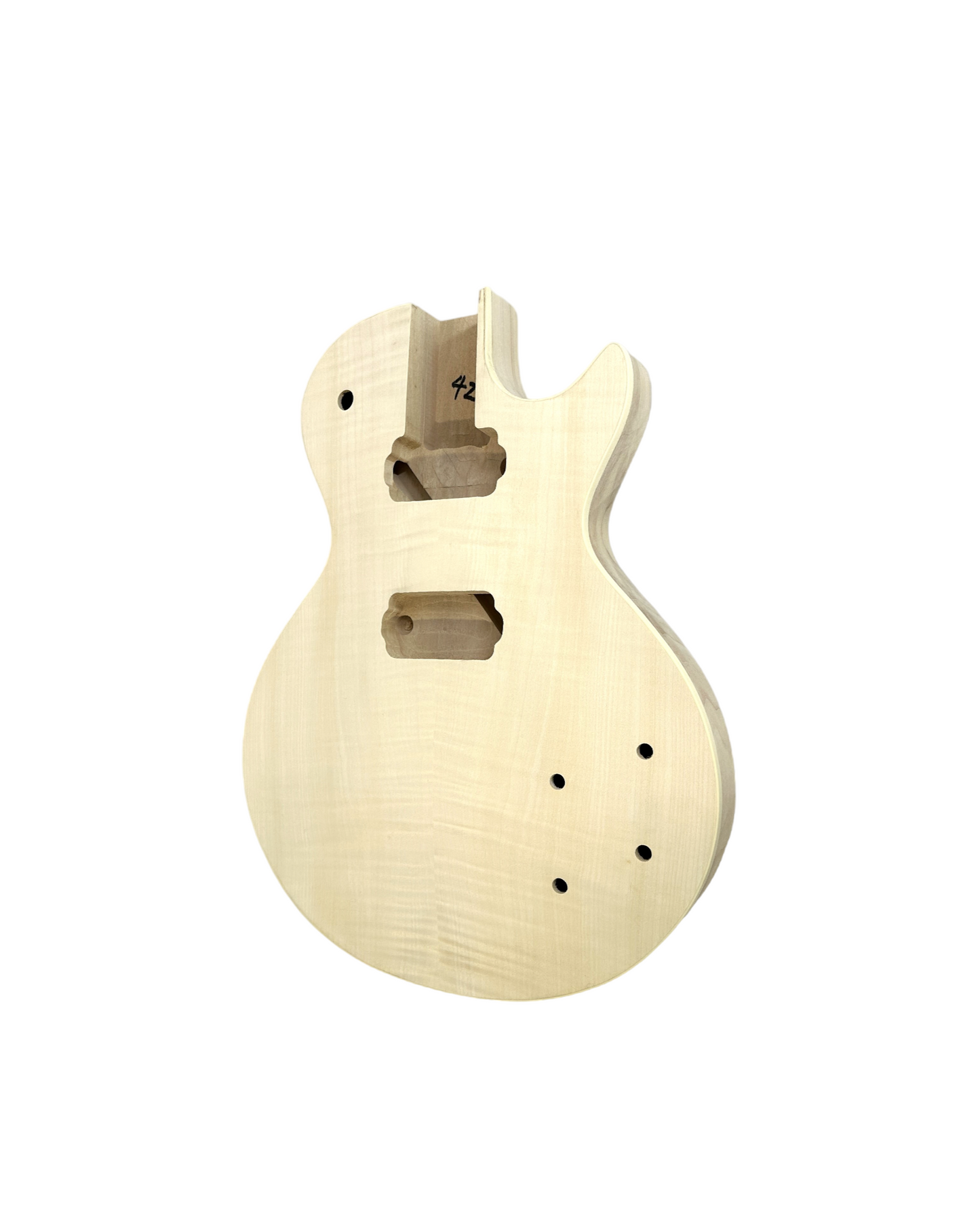 HSLPP19380BDIY LP Solid Basswood Body Electric Guitar DIY Kit, No-Soldering, Silver Hardware with set neck