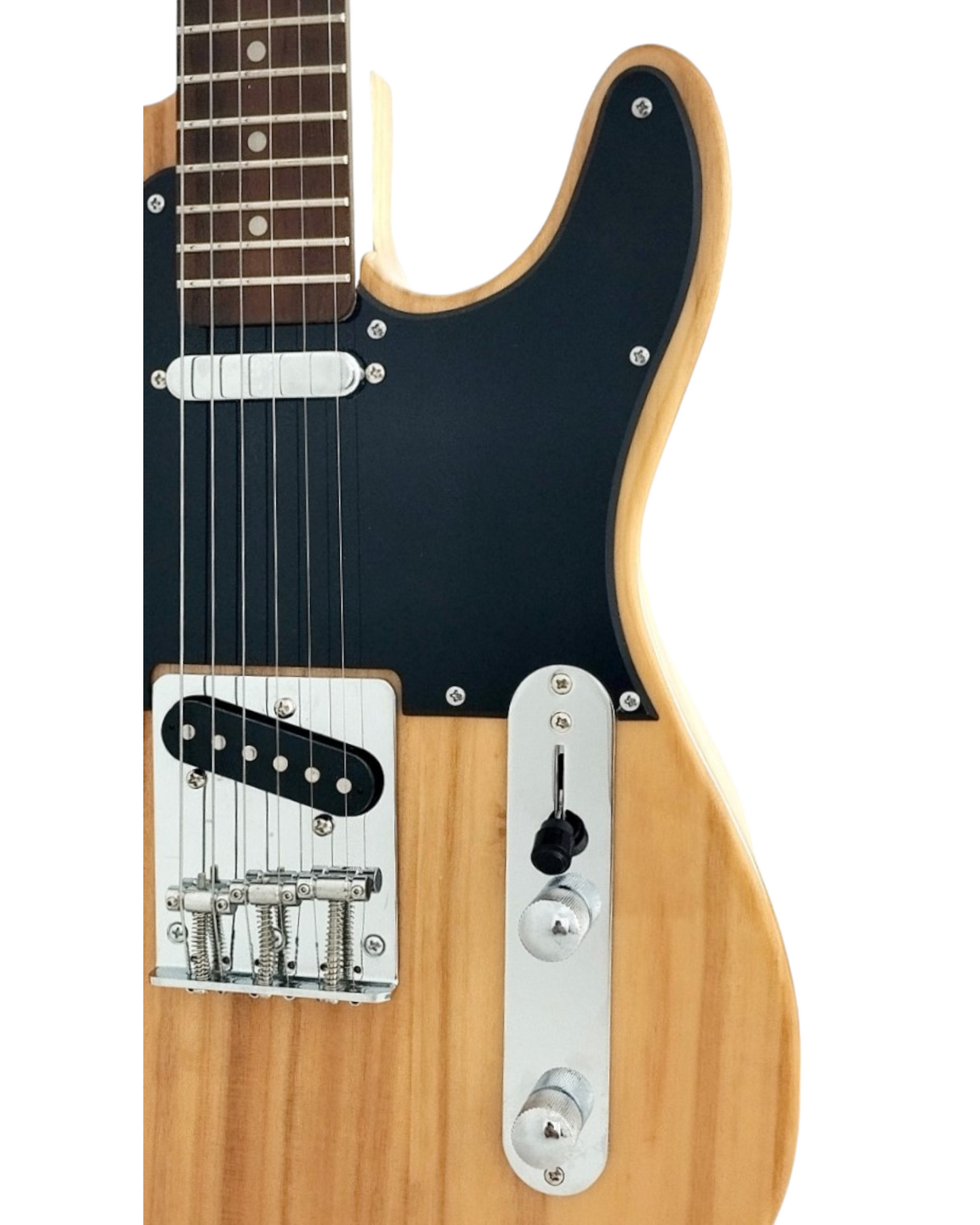 Haze Solid Paulownia Body with Maple Neck Rosewood Fingerboard HTL Electric Guitar - Natural HSTL10NT with Accessories + 10W Amp. (Optional)