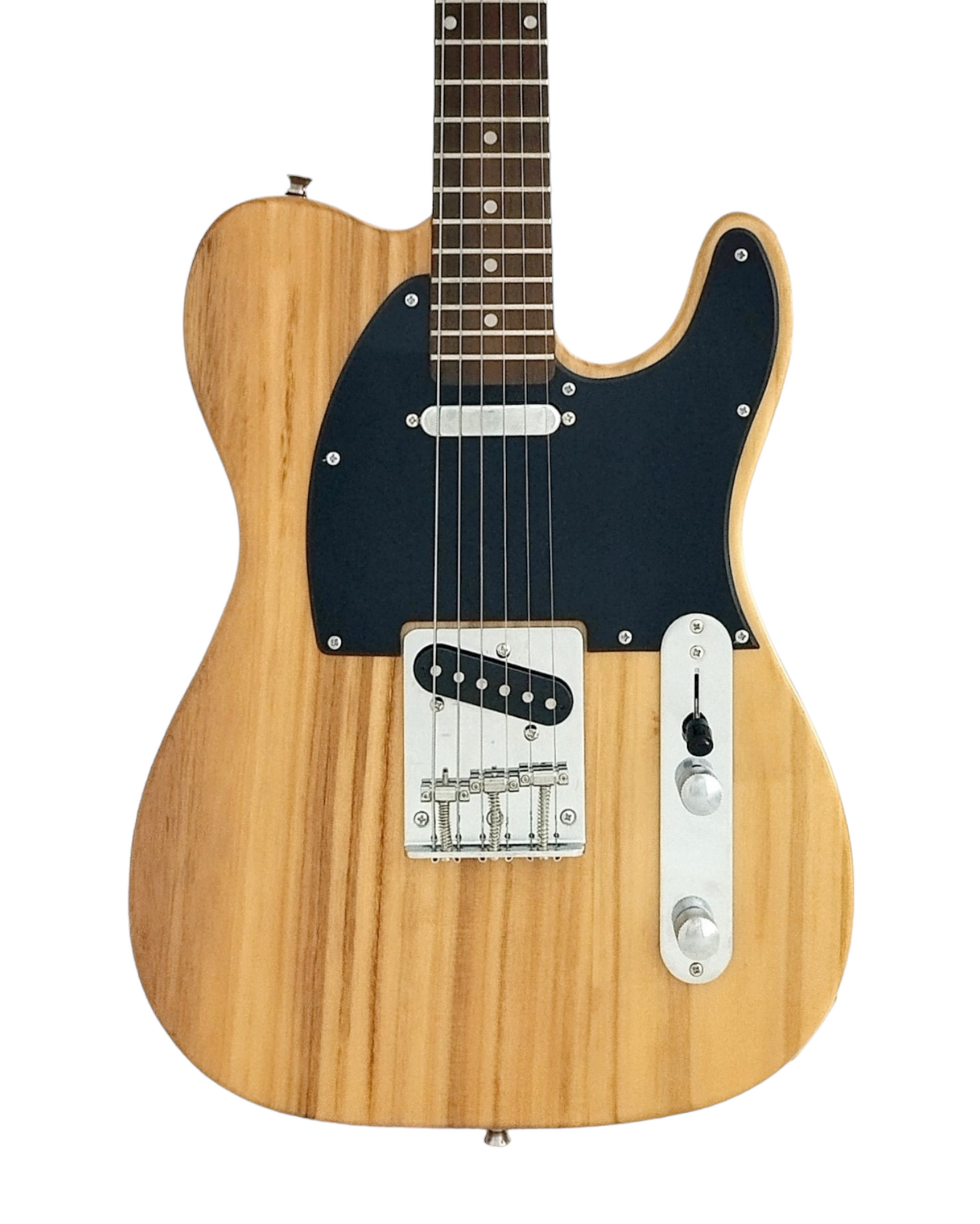Haze Solid Paulownia Body with Maple Neck Rosewood Fingerboard HTL Electric Guitar - Natural HSTL10NT with Accessories + 10W Amp. (Optional)