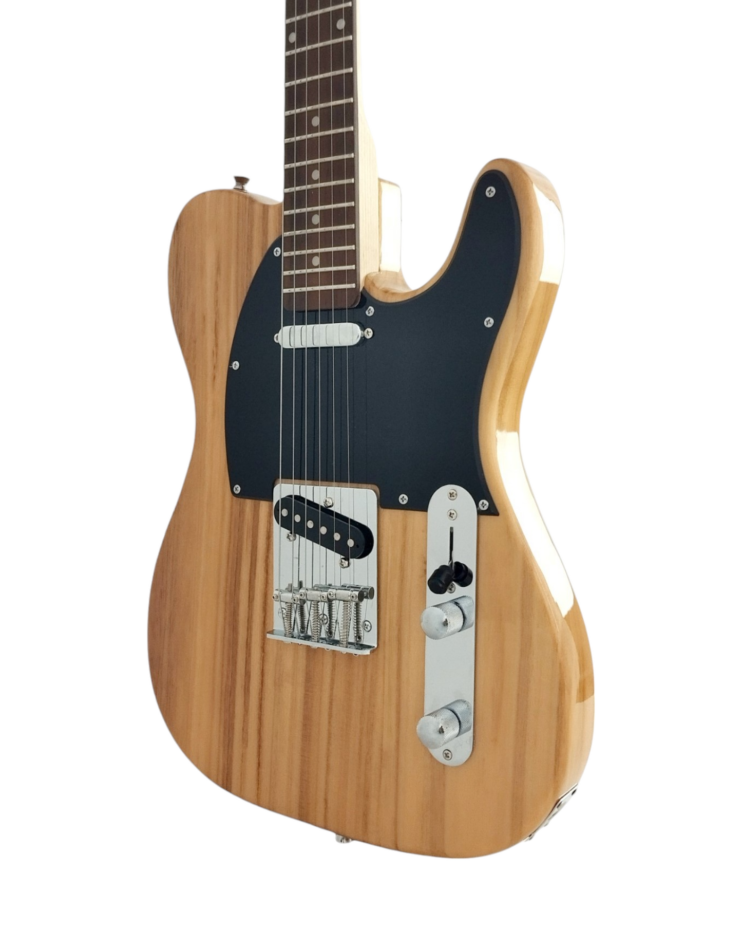 Haze Solid Paulownia Body with Maple Neck Rosewood Fingerboard HTL Electric Guitar - Natural HSTL10NT with Accessories + 10W Amp. (Optional)