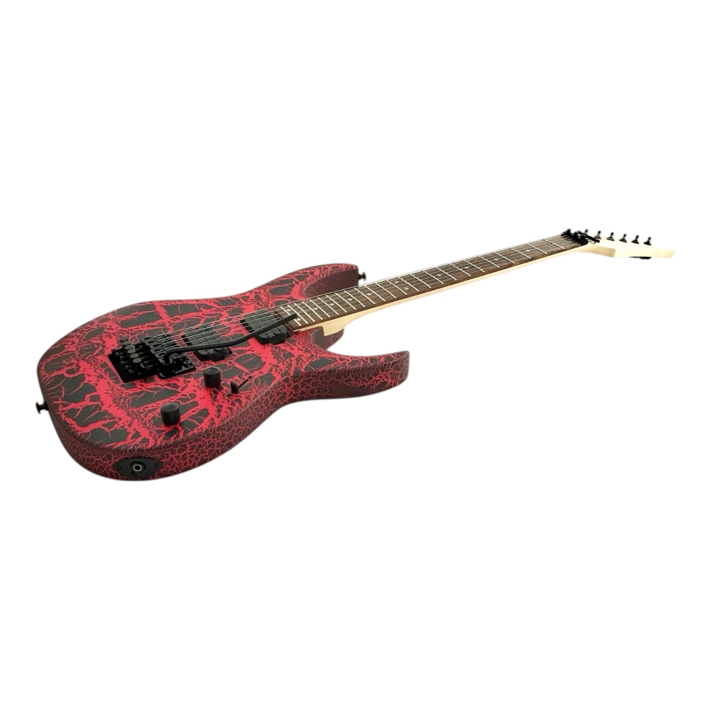 Haze HCJS19 Molten Red/Black Electric Guitar with Floyd Rose Bridge