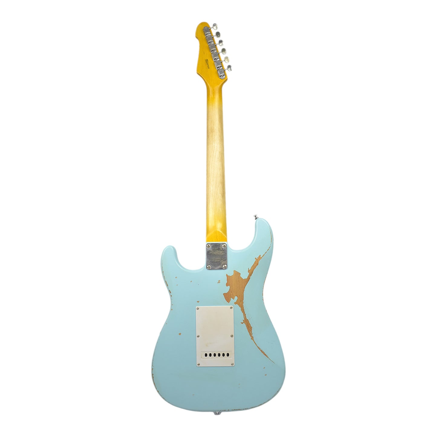 Haze HSVT Retro Blue Relic Electric Guitar with Whammy