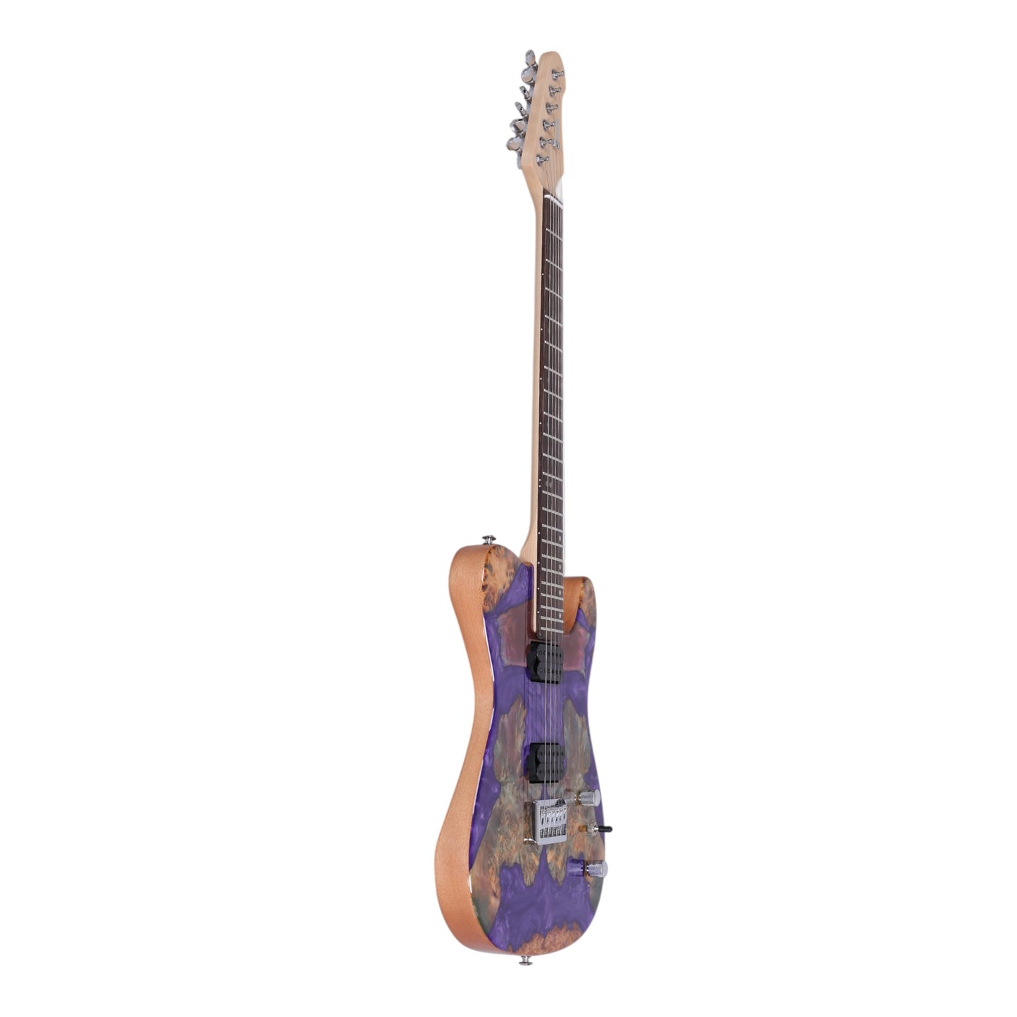 Haze SH1910 Metallic Purple "Kings Blood" Electric Guitar with Dual Humbuckers