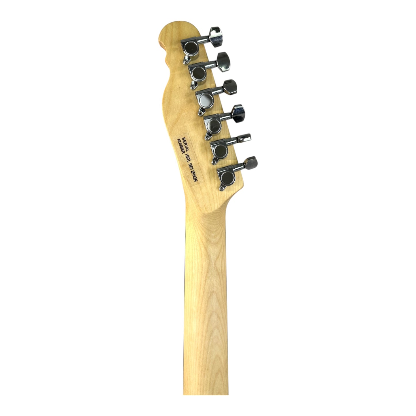 Haze TL190 Quilted Natural Semi-Hollow Lightweight Electric Guitar with Single Coil Pickups