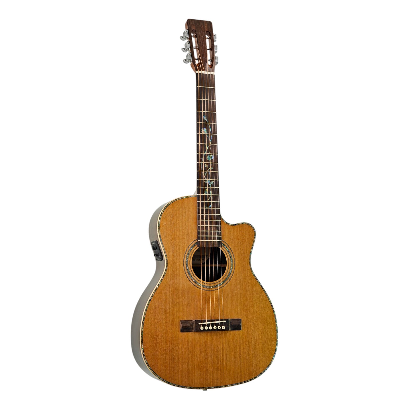 Haze HSC100 'Lotus Duo' Acoustic Guitar - Solid Cedar HCS100CEQ