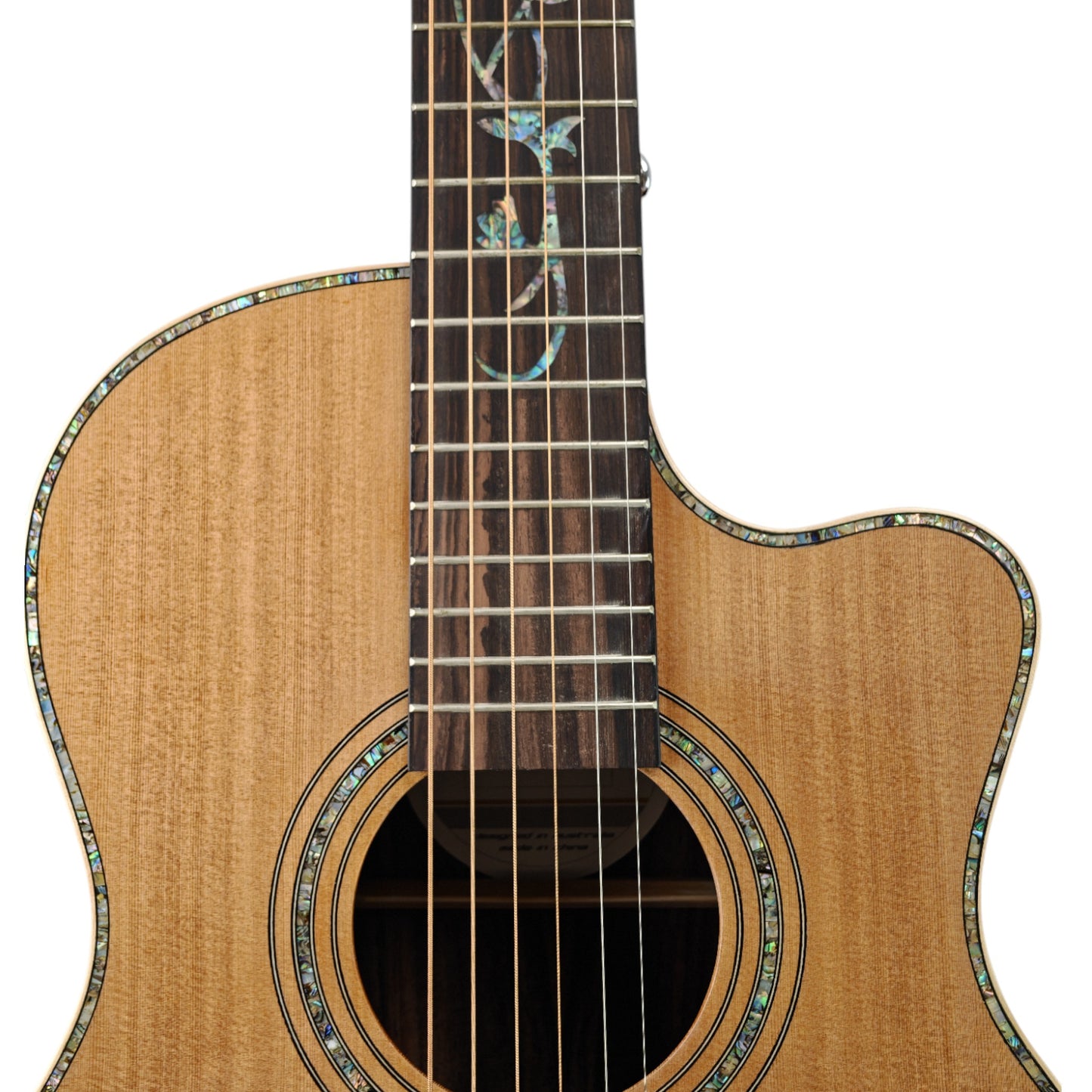 Haze HSC100 'Lotus Duo' Acoustic Guitar - Solid Cedar HCS100CEQ