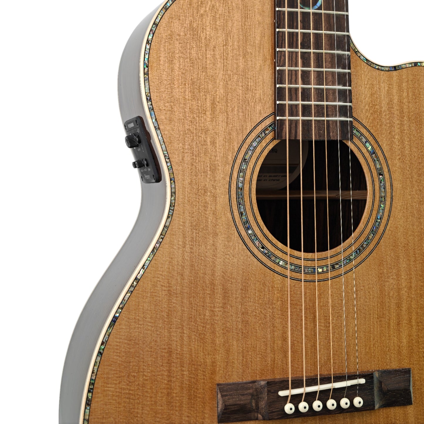 Haze HSC100 'Lotus Duo' Acoustic Guitar - Solid Cedar HCS100CEQ