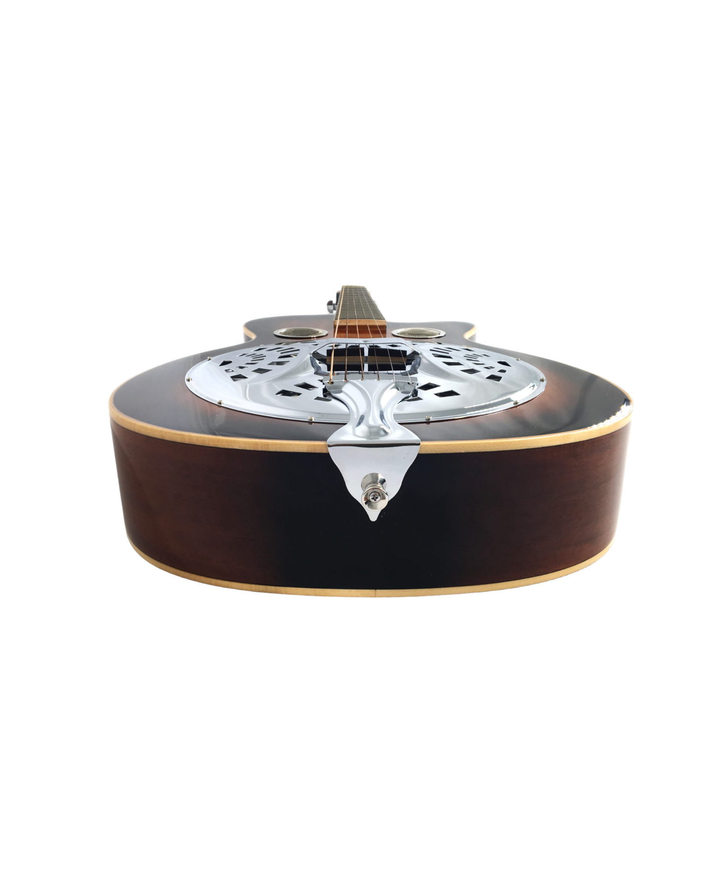 Haze SDG738 All-Mahogany Roundneck Resonator Guitar, Tobacco Sunburst + Free Bag