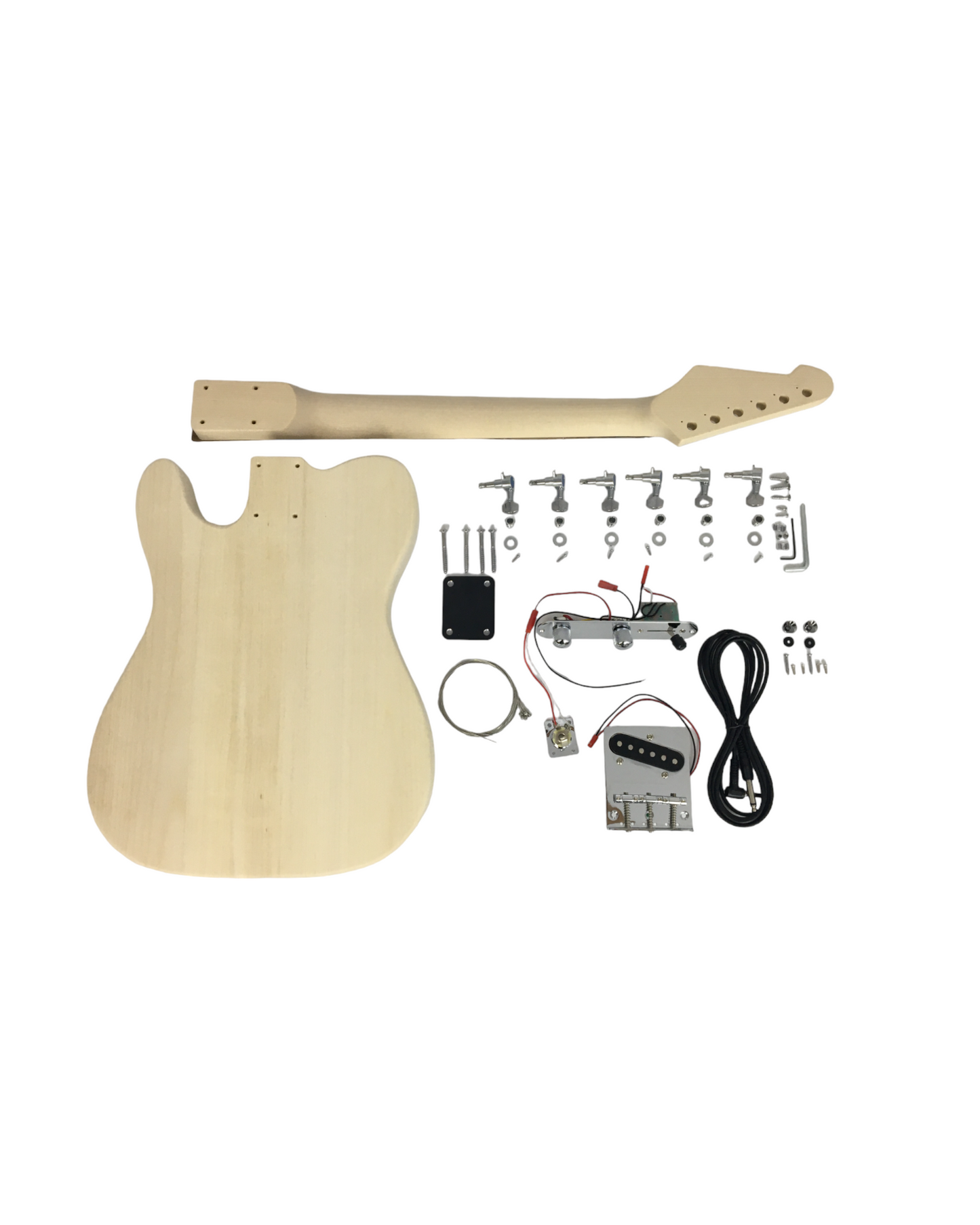 HSTL19100WBDIY Solid Basswood Body Electric Guitar DIY Kit, No-Soldering, S-S