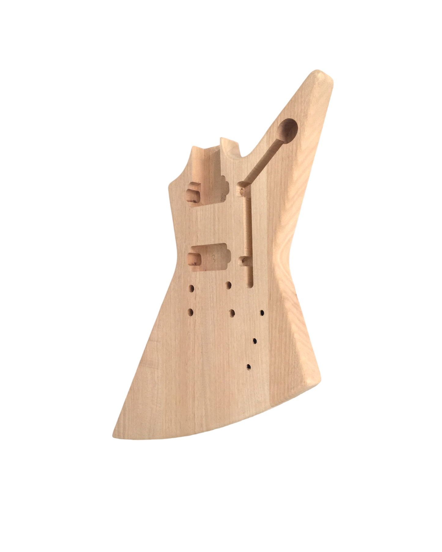 DIY DKE1958 Explorer Style Electric Guitar DIY Kit, Complete No-Soldering, Mahogany Body. only have one white pickguards