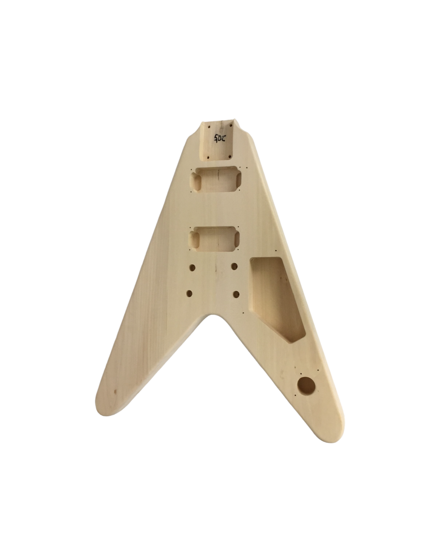 HSFV1909DIY Flying V Style Electric Guitar DIY Kit, Complete No-Soldering, HH Pickup