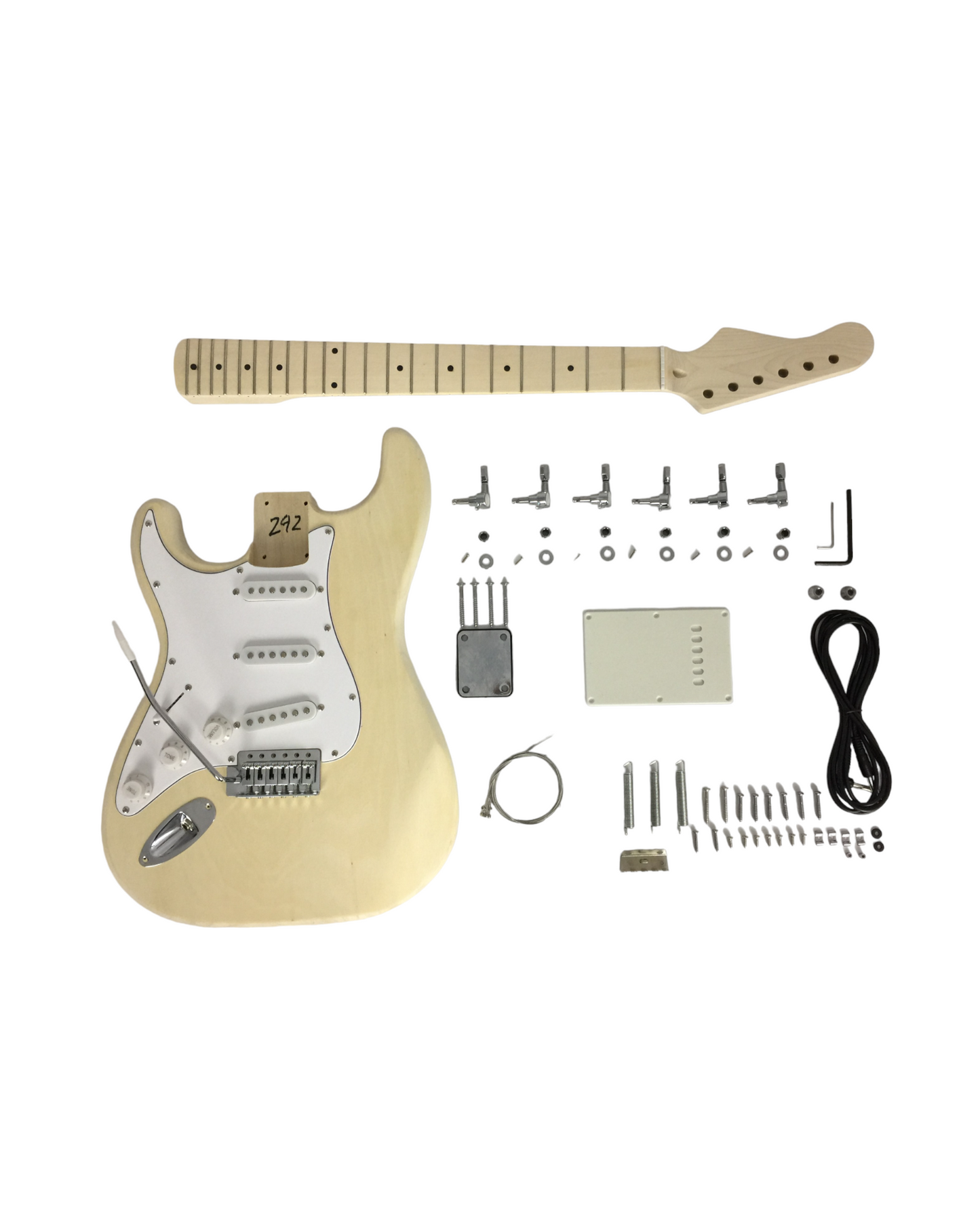 Left-Hand Haze HSST1910MFDIY Left-Handed Solid Basswood Electric Guitar, No-Soldering
