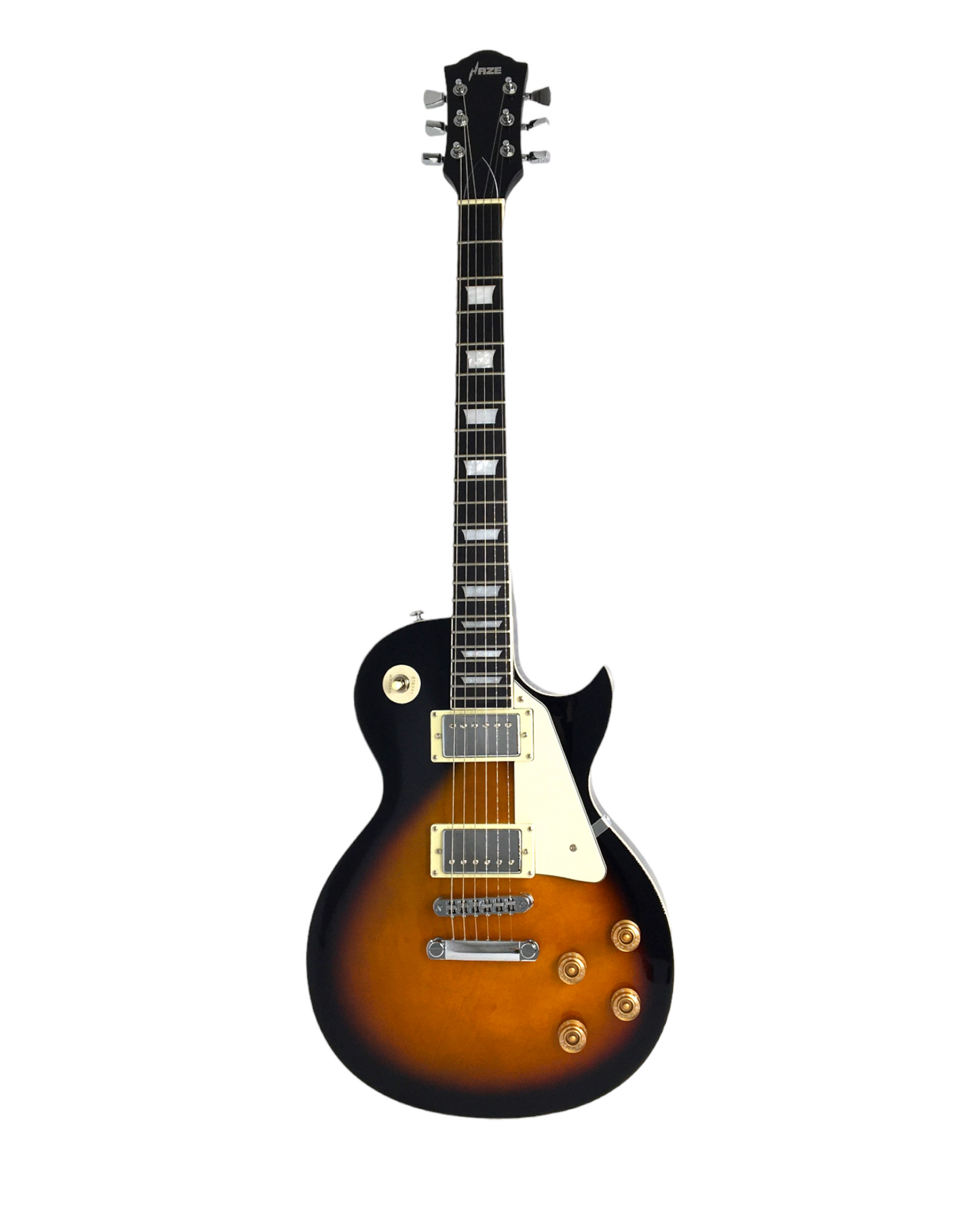 Haze SEG277BS Sunburst Electric Guitar, 10w Amp, Stand Pack!