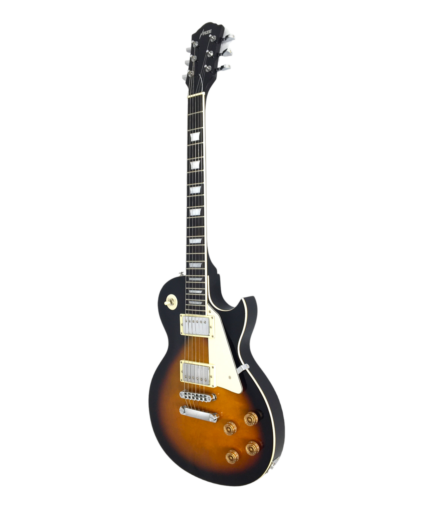 Haze SEG277BS Sunburst Electric Guitar, 10w Amp, Stand Pack!