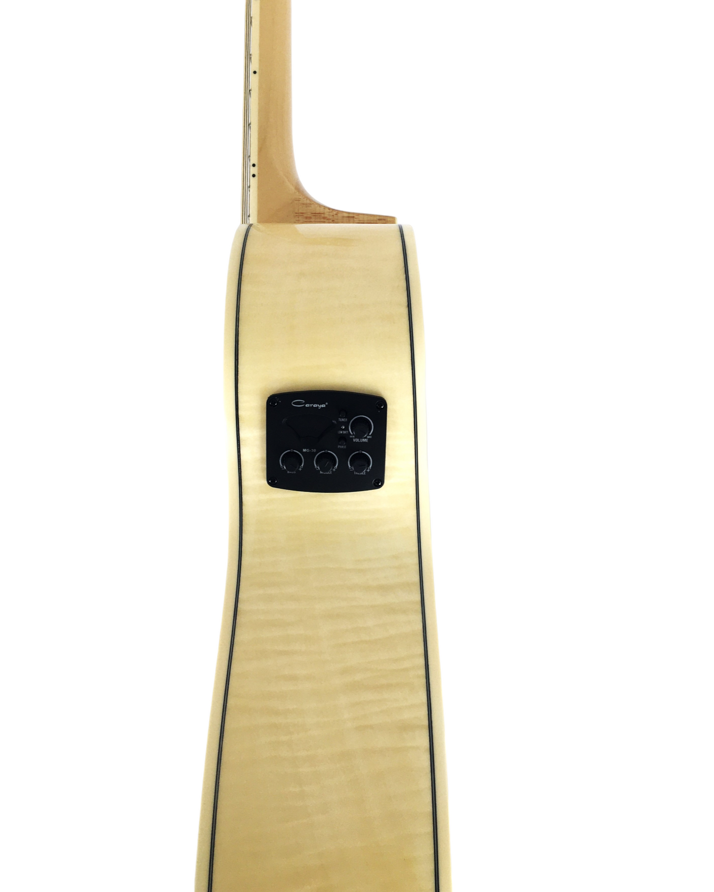 Caraya SDG837CEQNLH Left-Handed All Maple Built-In Pickups/Tuner Acoustic Guitar - Natural