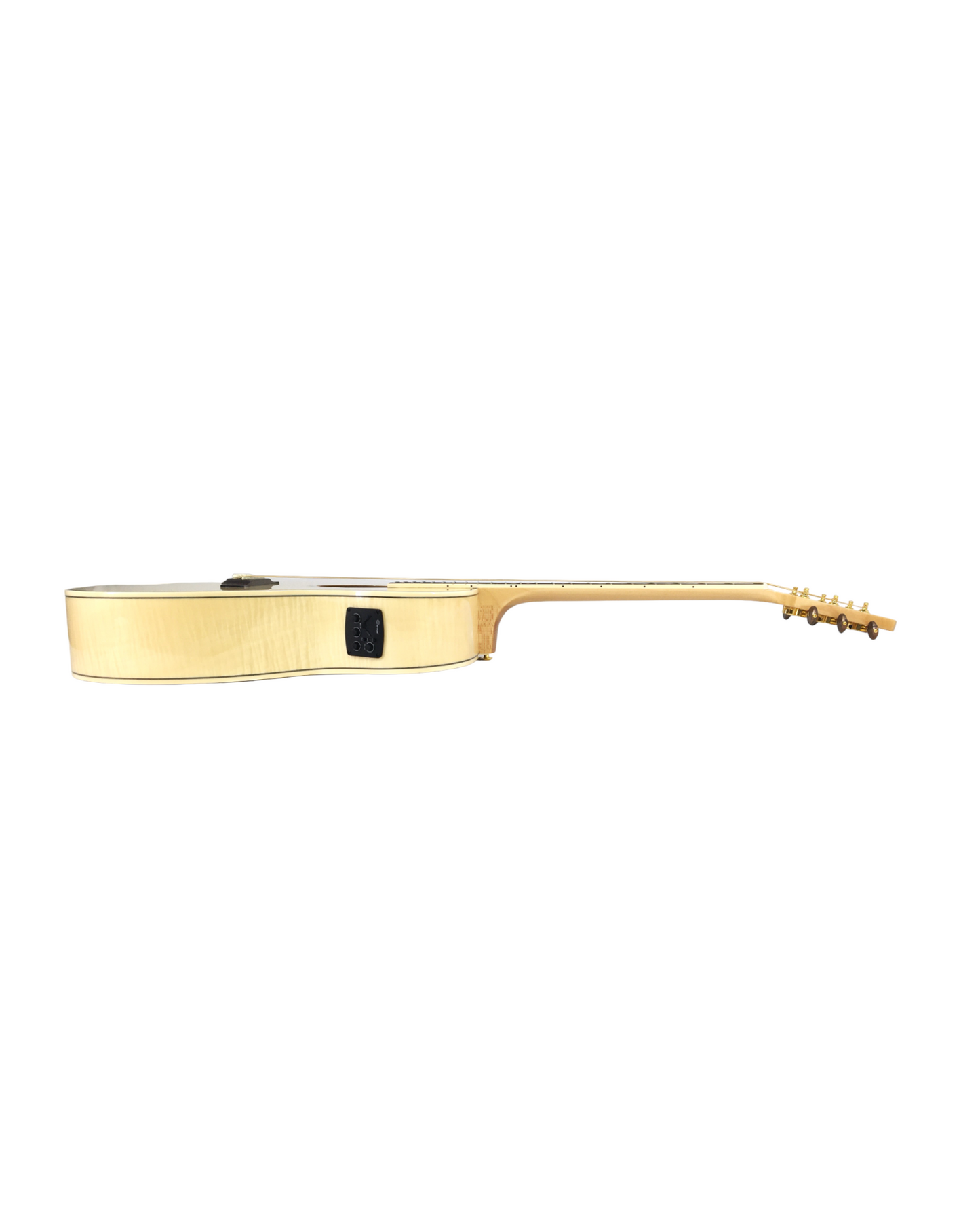 Caraya SDG837CEQNLH Left-Handed All Maple Built-In Pickups/Tuner Acoustic Guitar - Natural