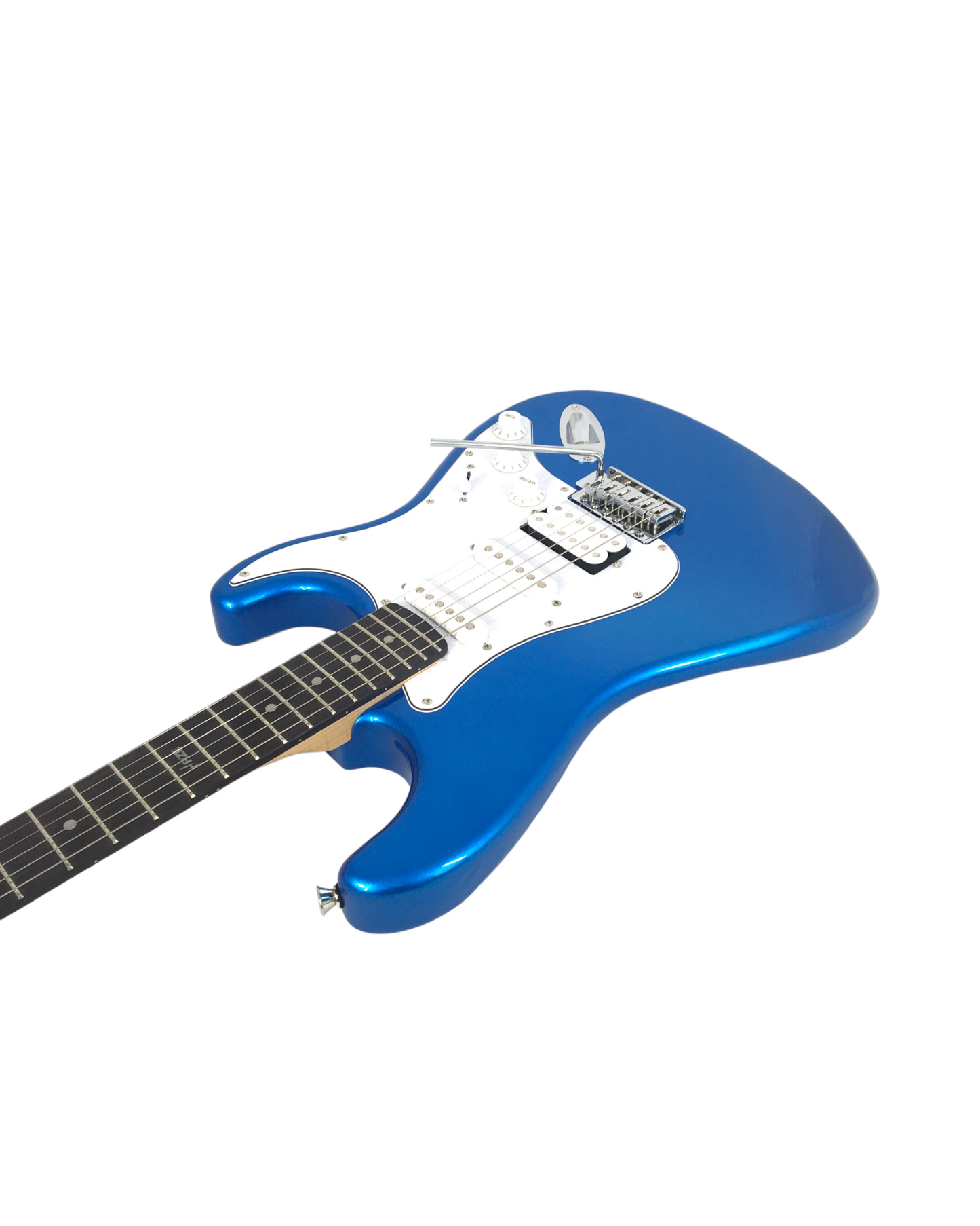 Haze E211 Classic Blue Sapphire/Arctic White HST Electric Guitar Electric Guitar, Amp, Stand Pack!